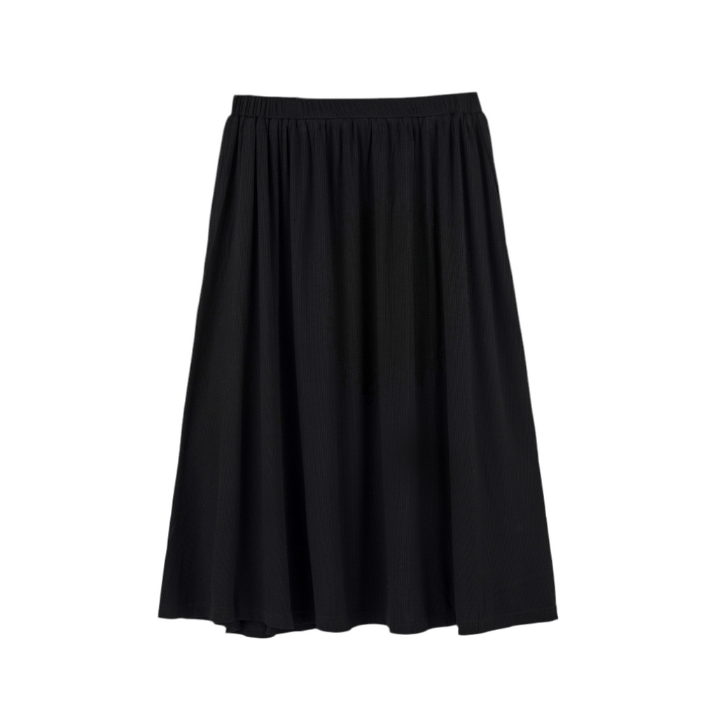 Twirl Ribbed Skirt | Black