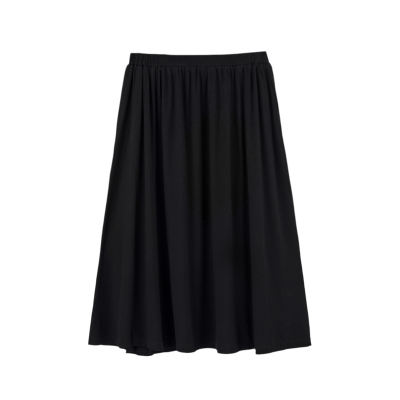 Twirl Ribbed Skirt | Black