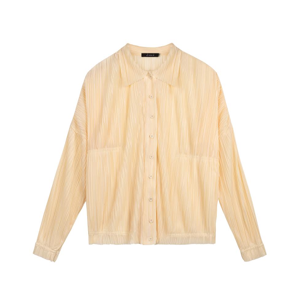 Plisse Blouse | Cream [Final Sale]