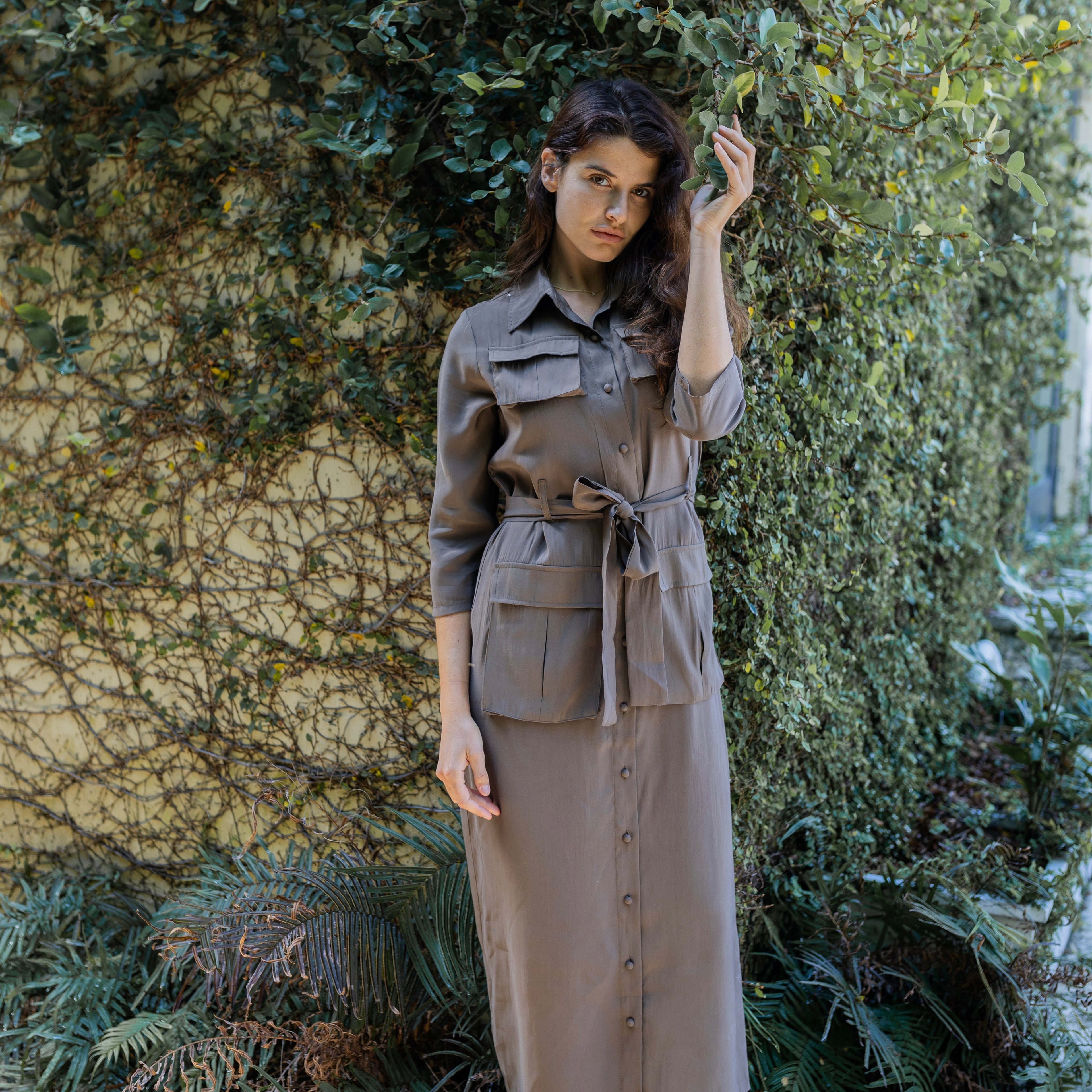 Belted Shirtdress | Brown [Final Sale]