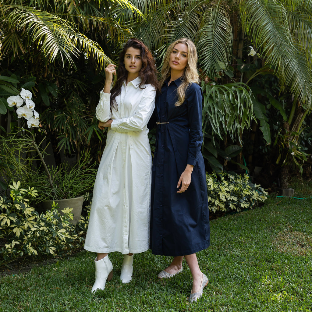 Overlay Pin Dress | White [Final Sale]