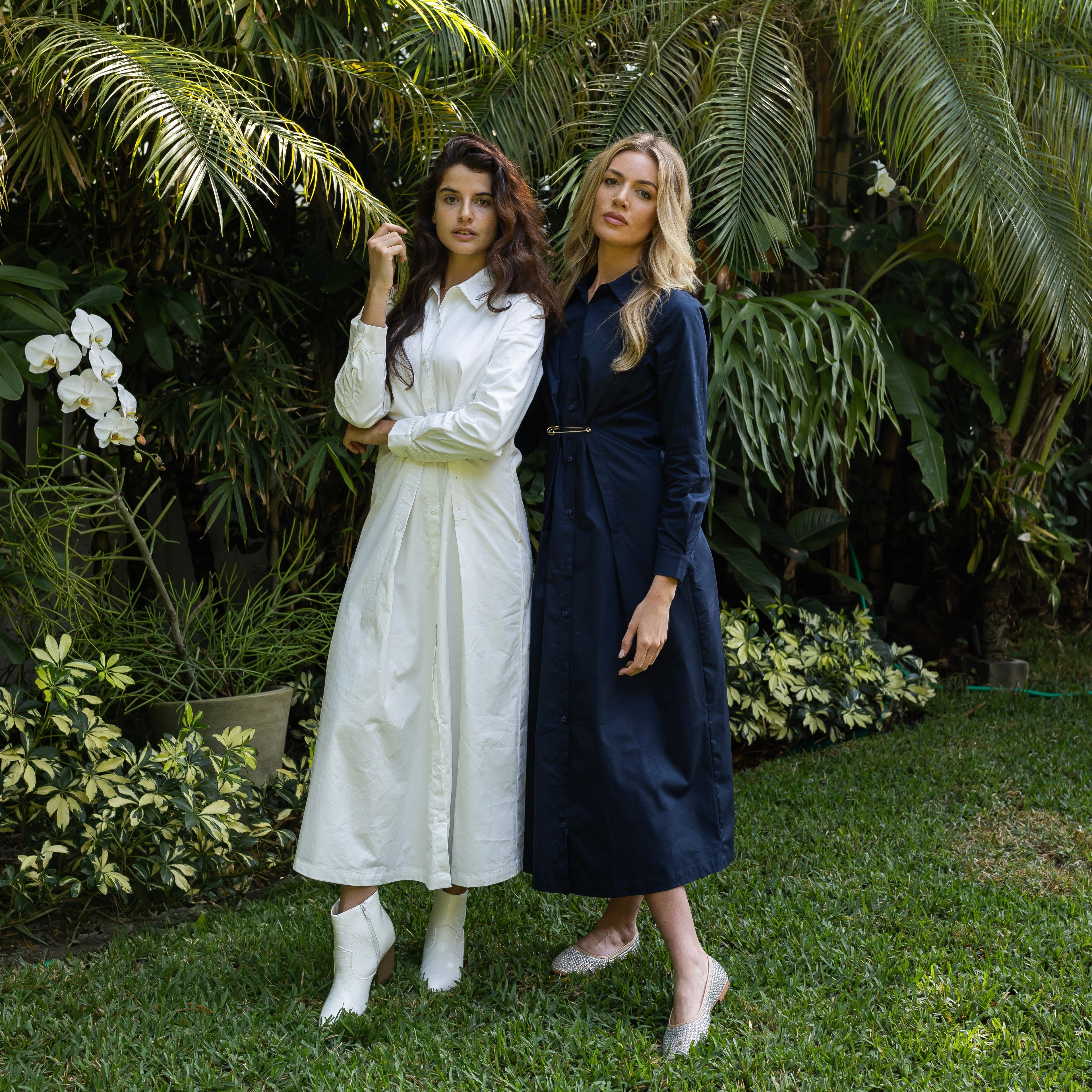Overlay Pin Dress | White [Final Sale]