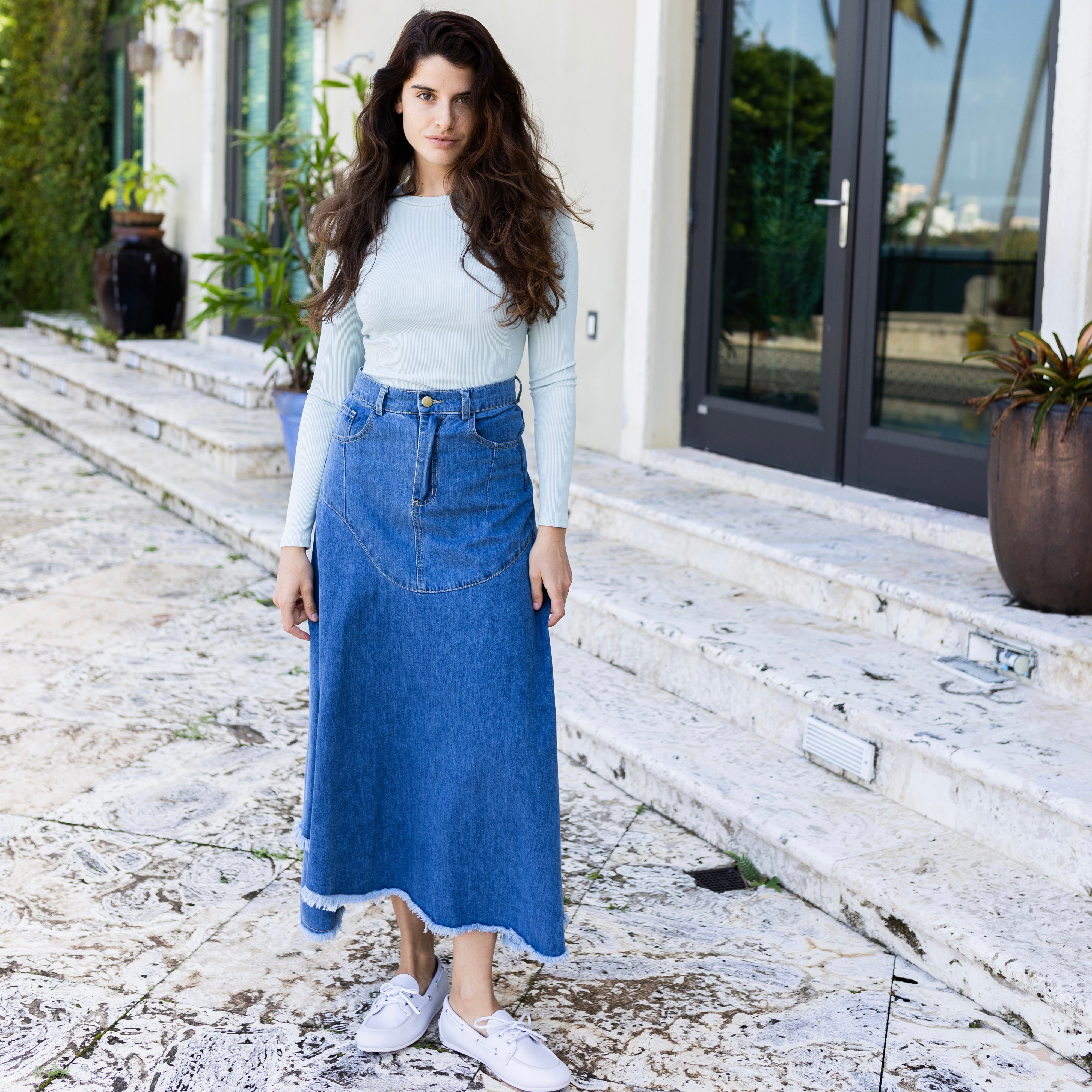 Lily Denim Skirt | Blue [Final Sale] – C'Moi
