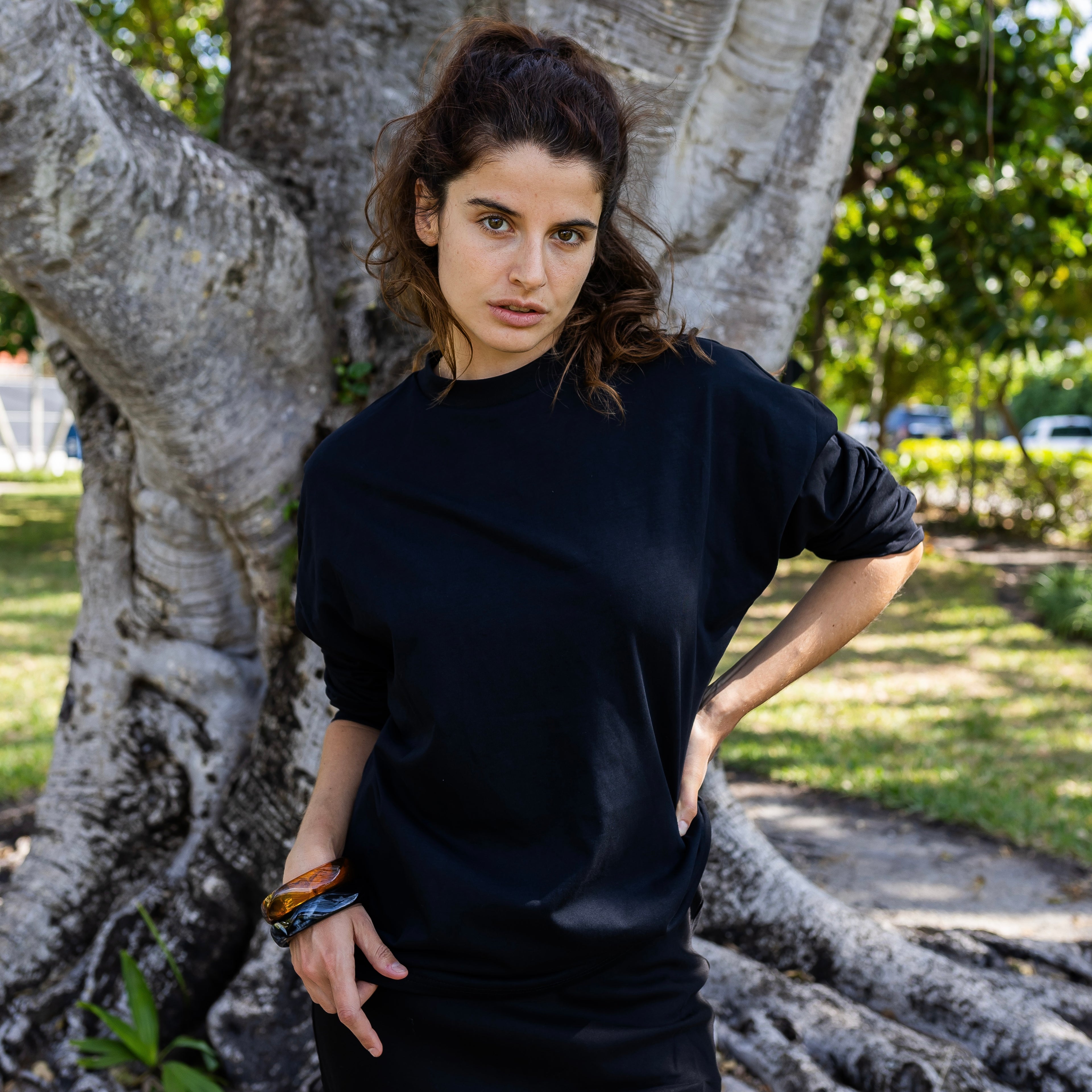 Long Crewneck Tee | Black [Final Sale]