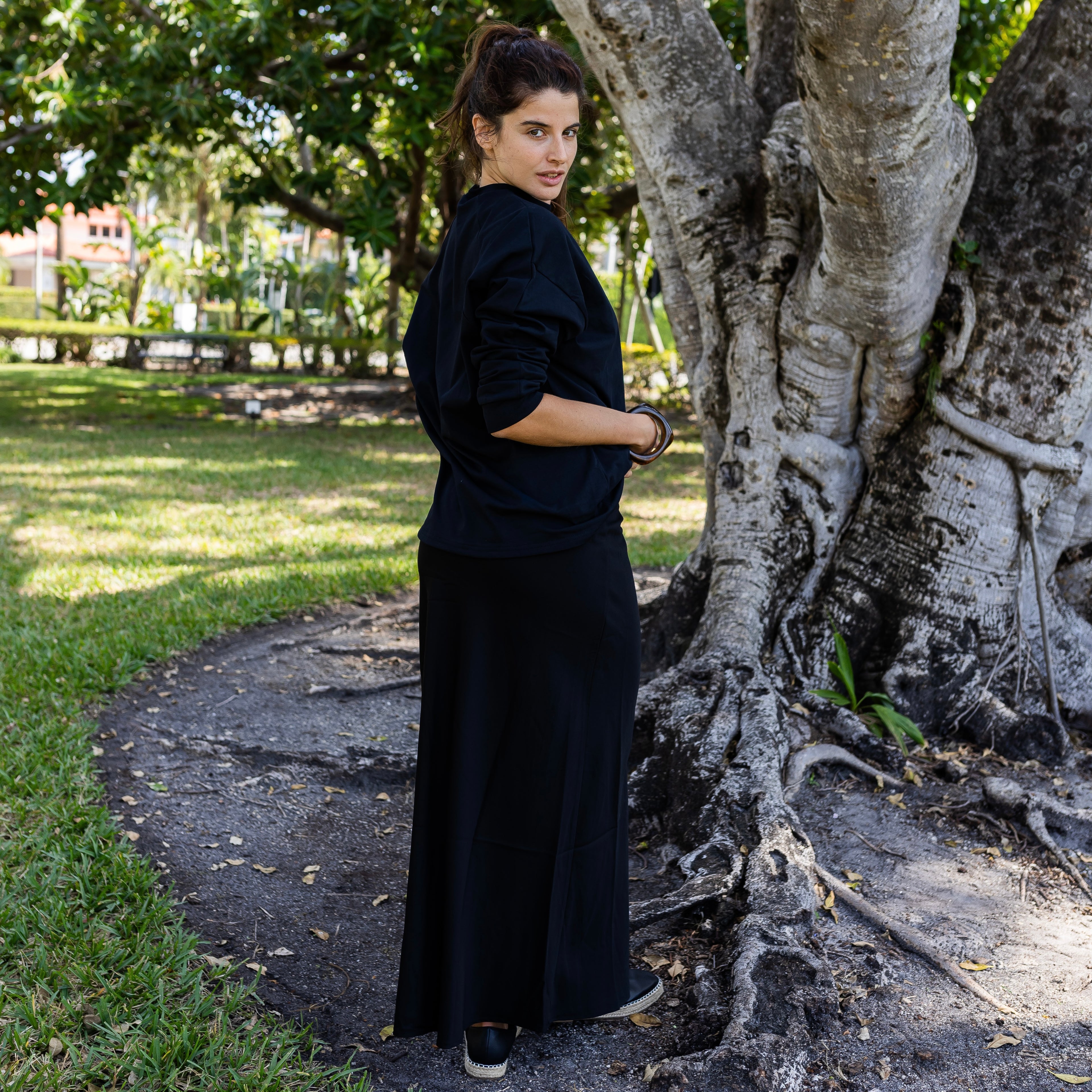 Copper Slip Skirt | Black [Final Sale]