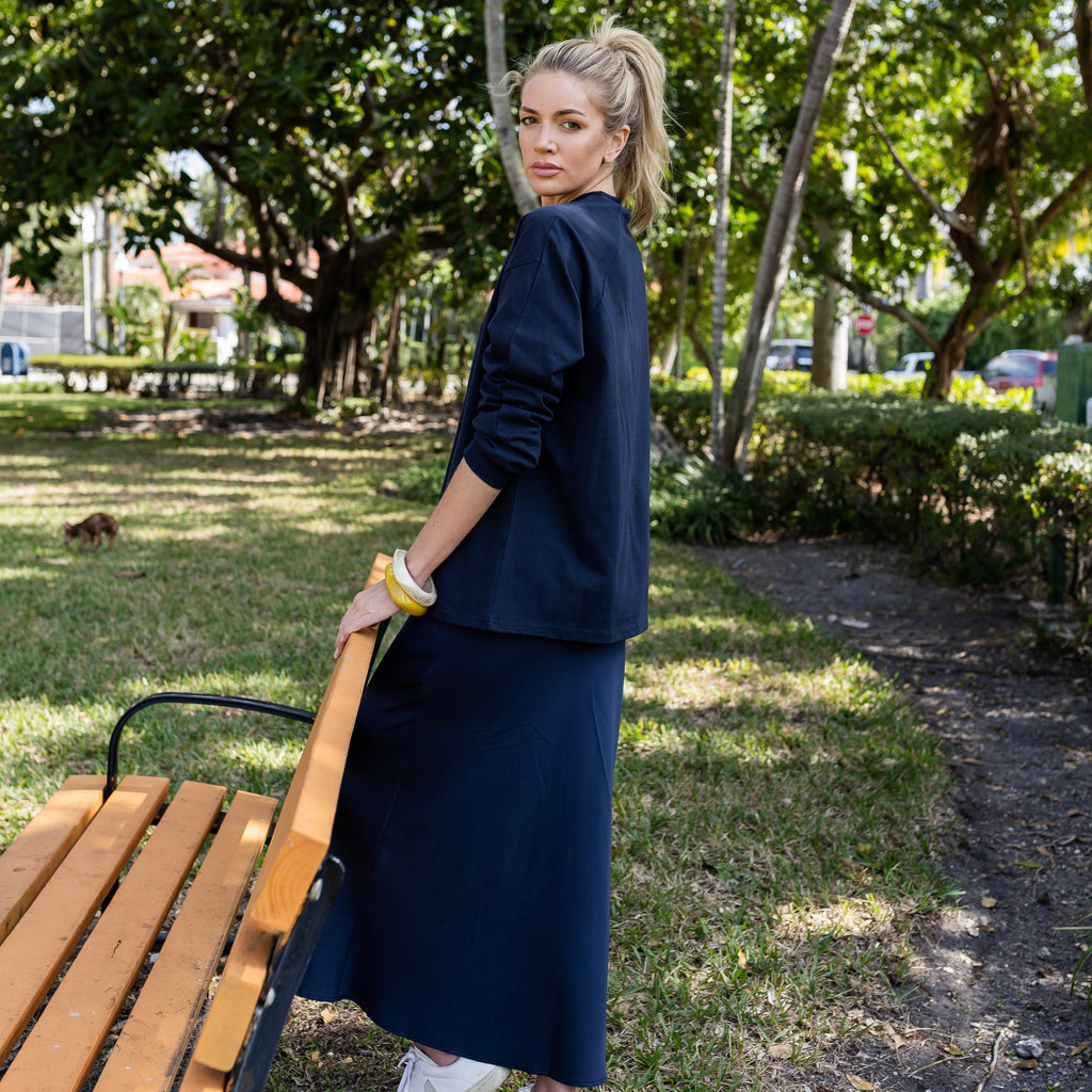 Copper Slip Skirt | Blue [Final Sale]
