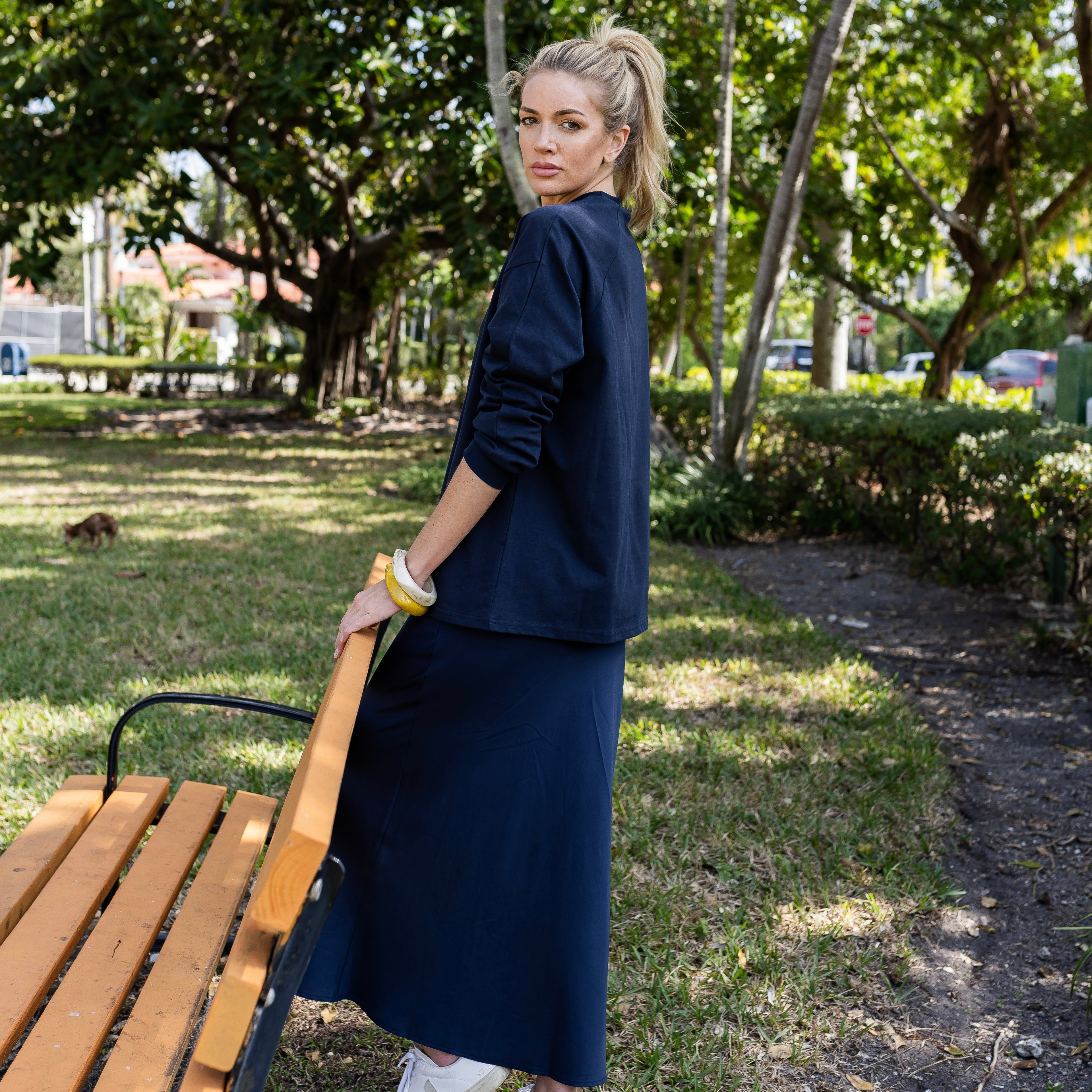 Copper Slip Skirt | Blue [Final Sale]