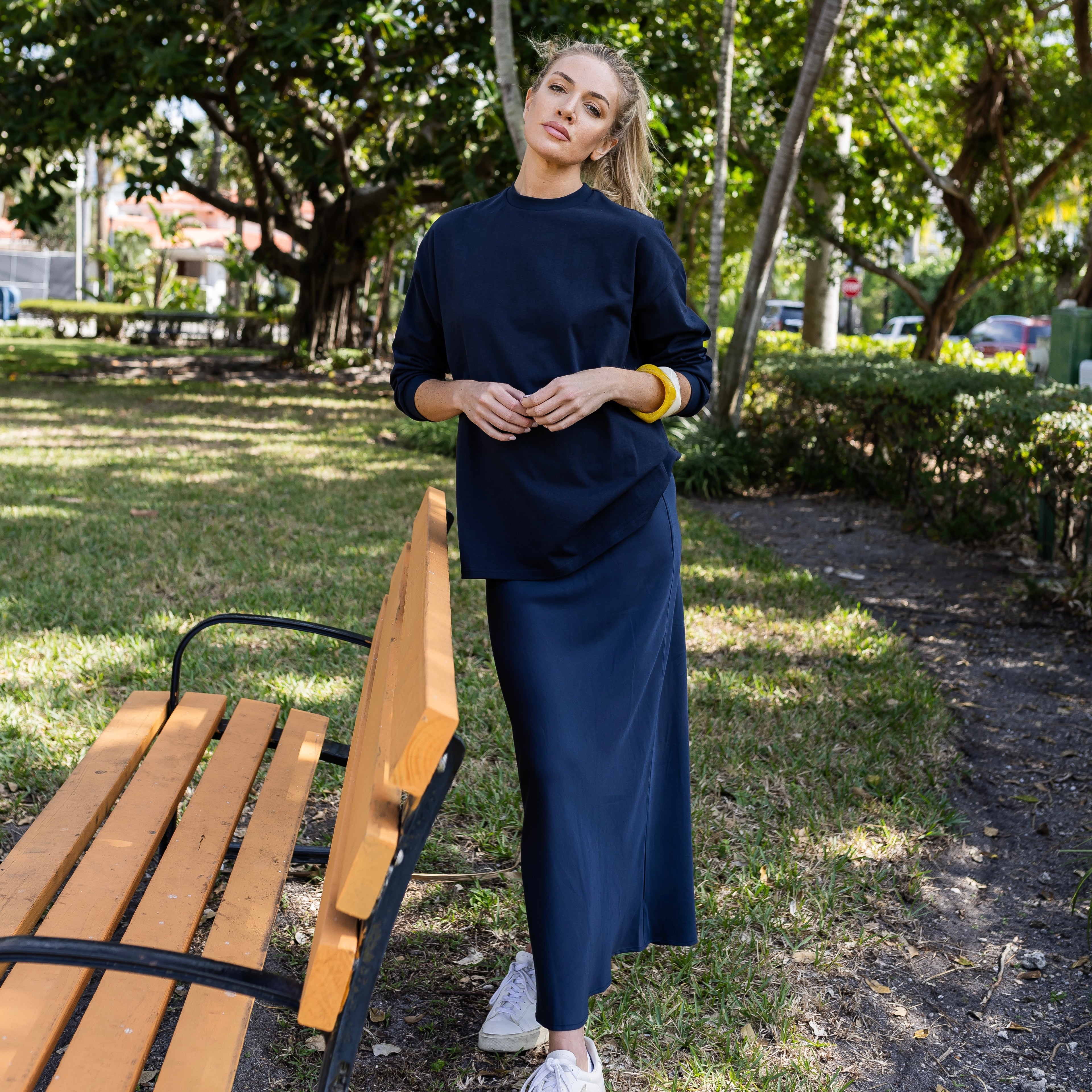Copper Slip Skirt | Blue [Final Sale]