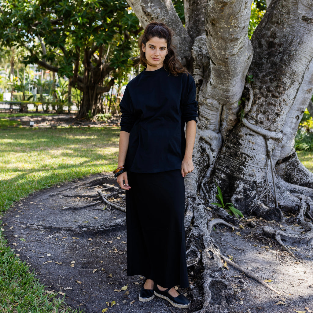 Copper Slip Skirt | Black [Final Sale]