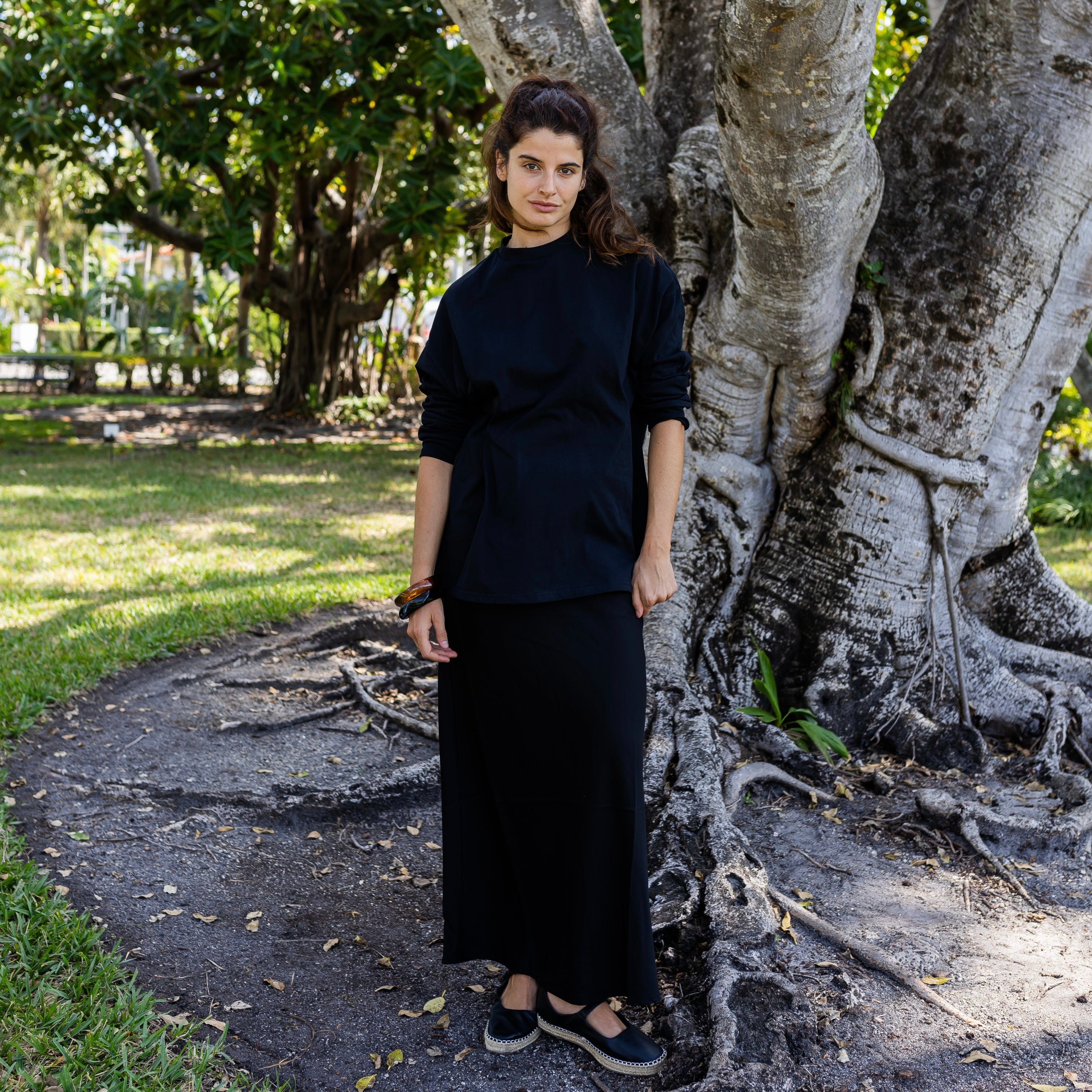 Copper Slip Skirt | Black [Final Sale]
