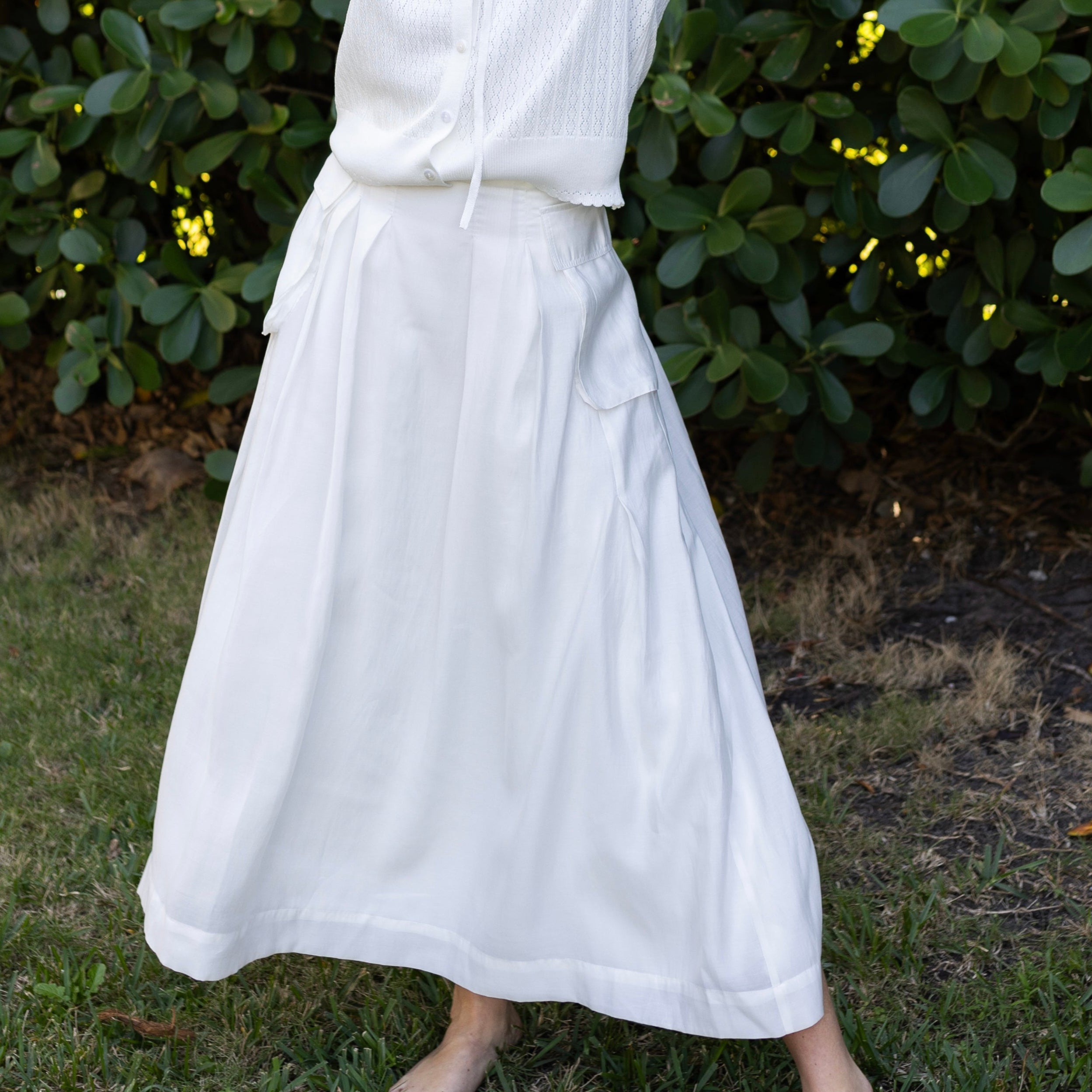 Lete Maxi Skirt | White [Final Sale]