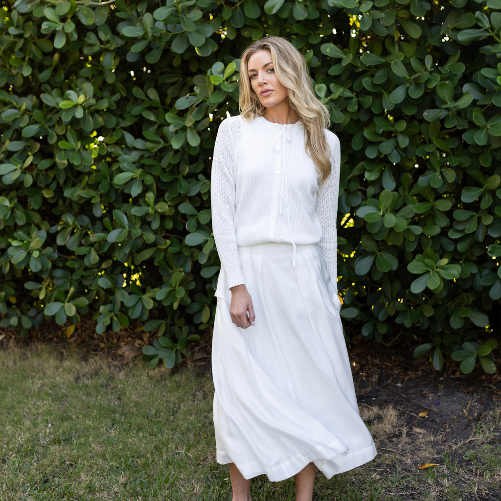Crochet Cardi | White [Final Sale]