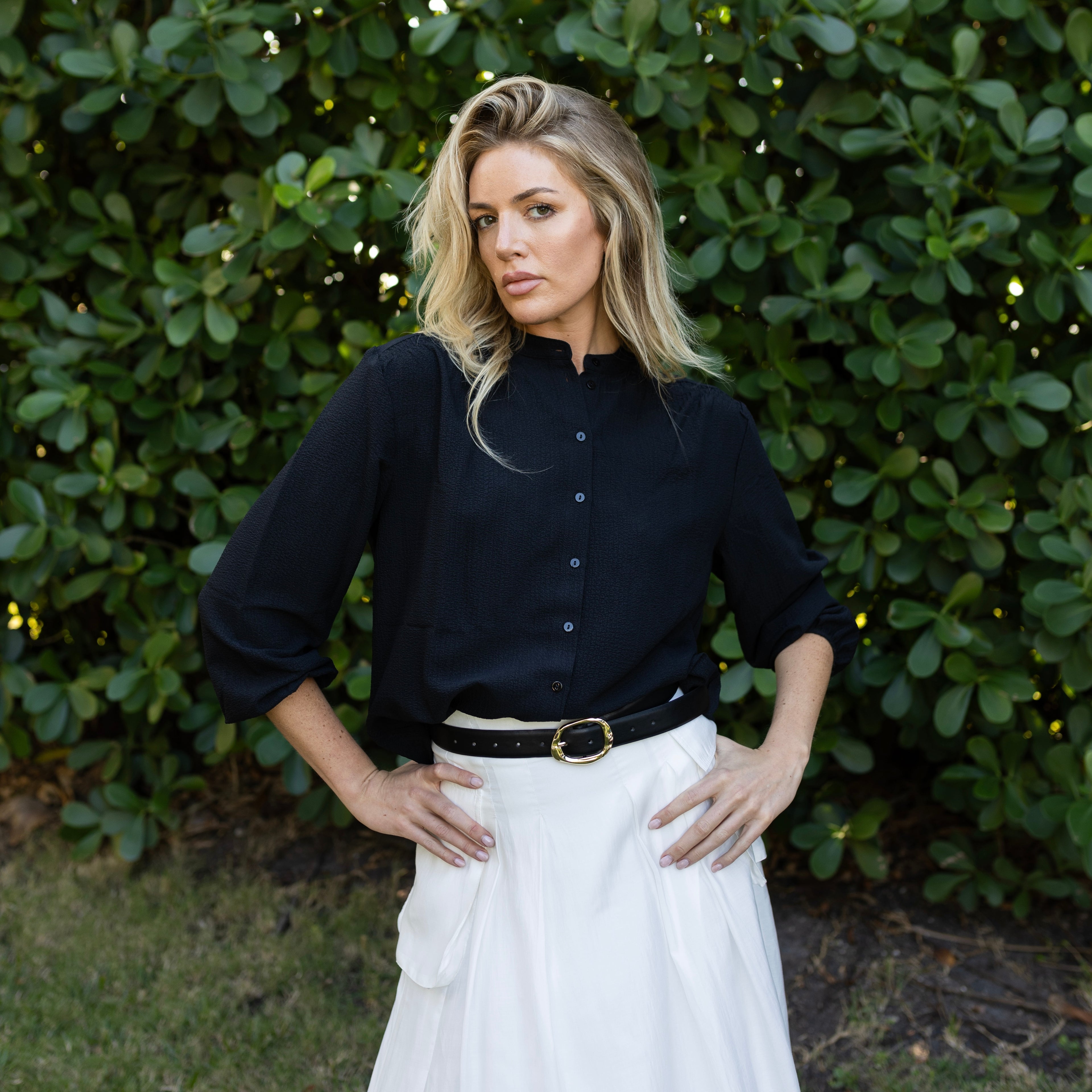 Gauze Blouse | Black [Final Sale]