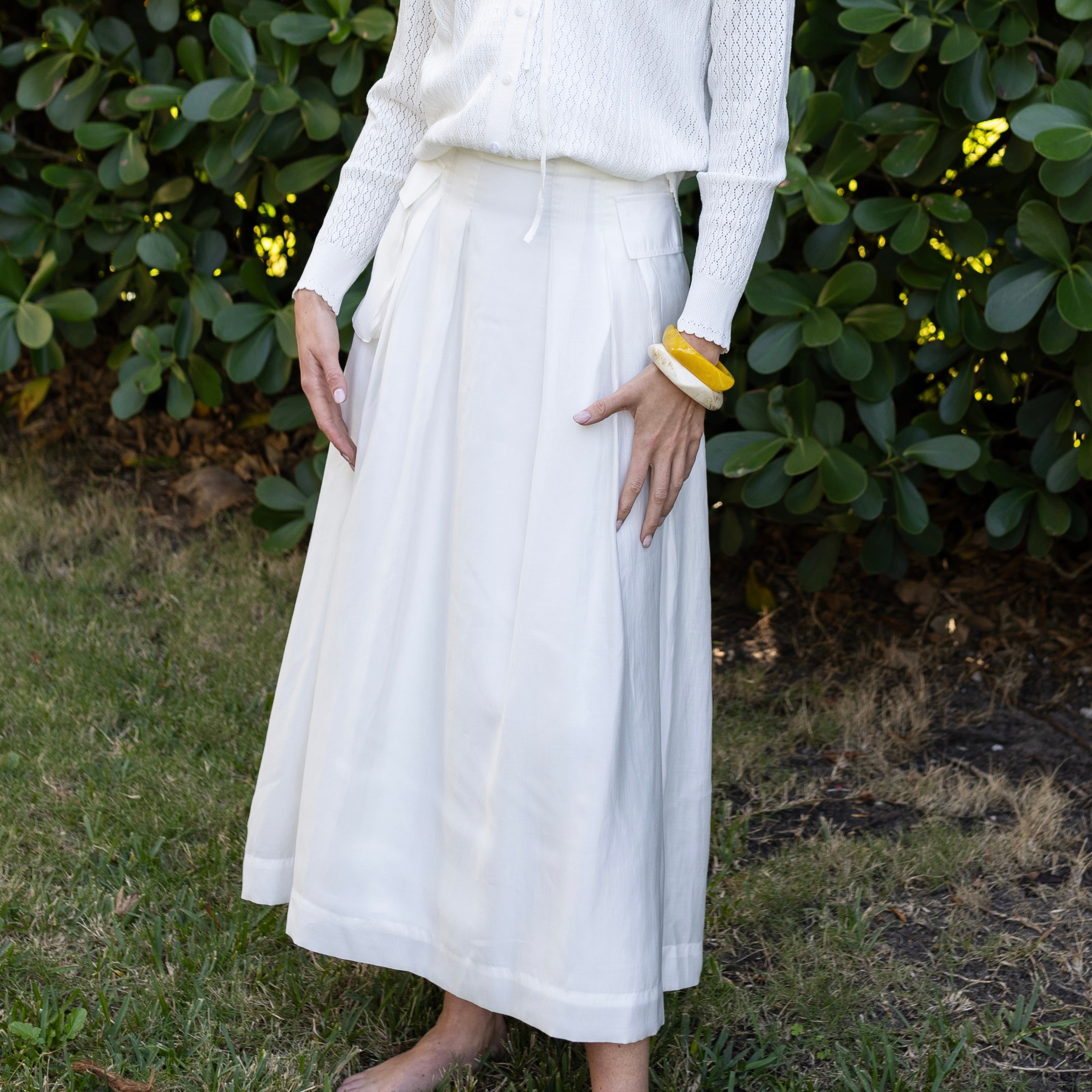 Lete Maxi Skirt | White [Final Sale]