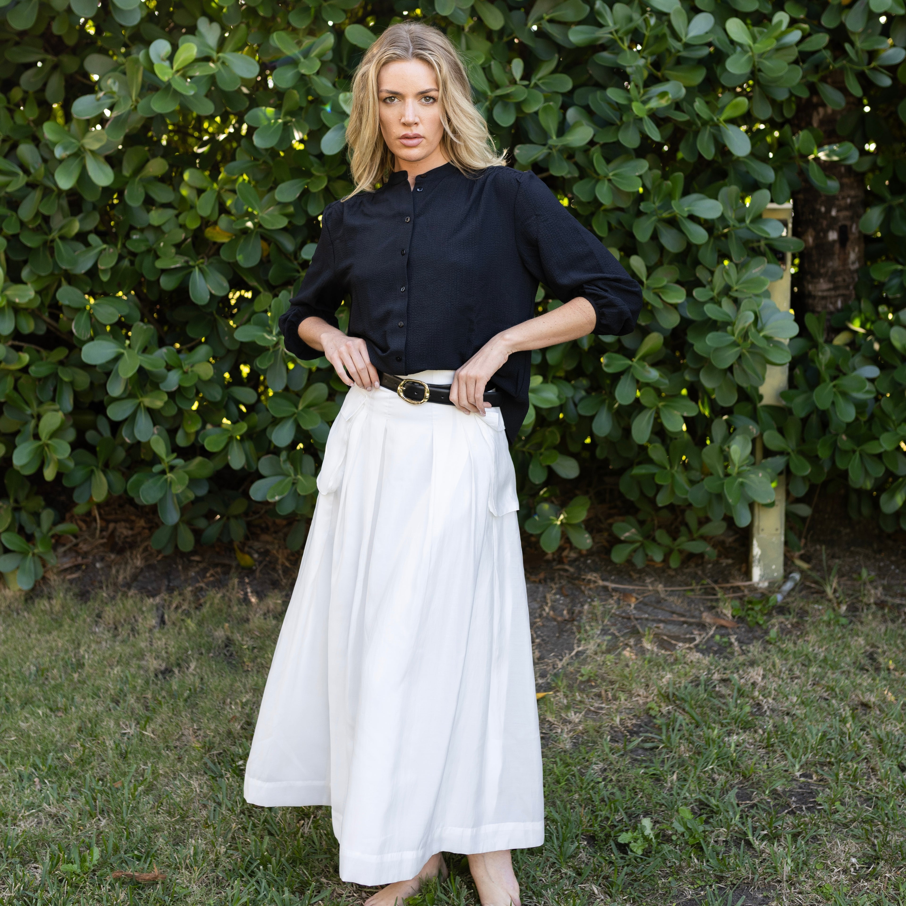 Lete Maxi Skirt | White [Final Sale]