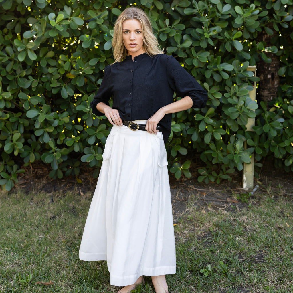 Lete Maxi Skirt | White