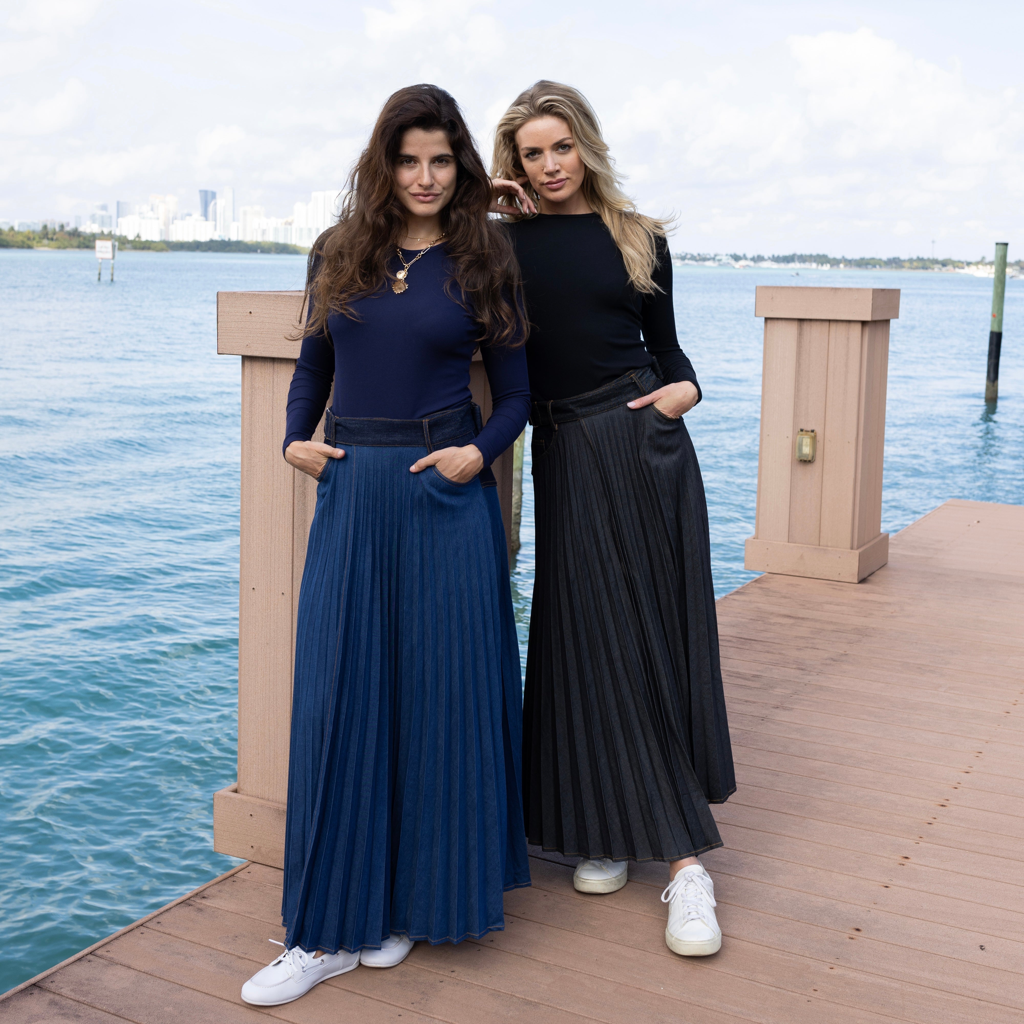 Denim Wrap Skirt | Black [Final Sale] – C'Moi