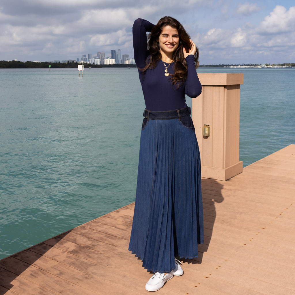 Denim Wrap Skirt | Blue [Final Sale]