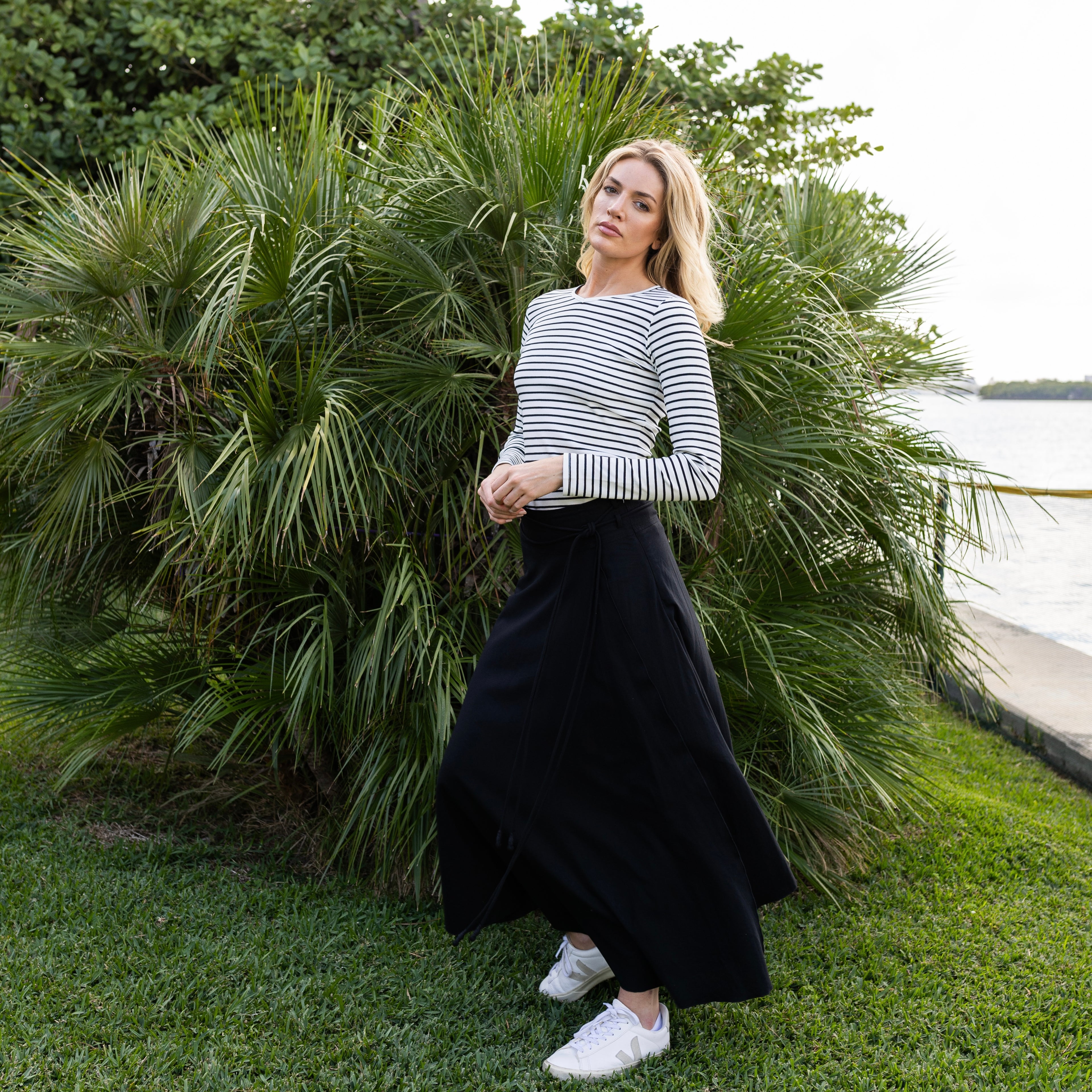 French Linen Skirt | Black [Final Sale]