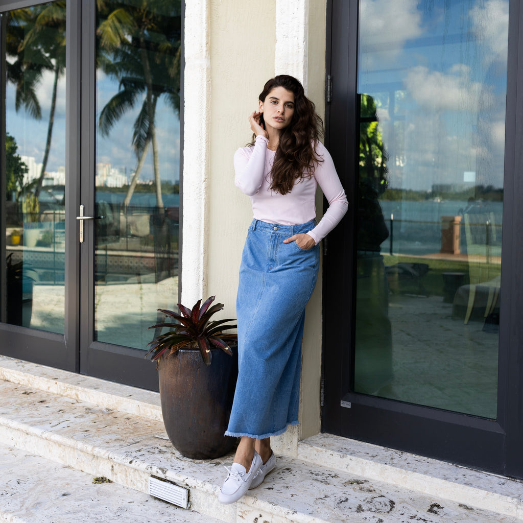 Aline Denim Skirt | Blue