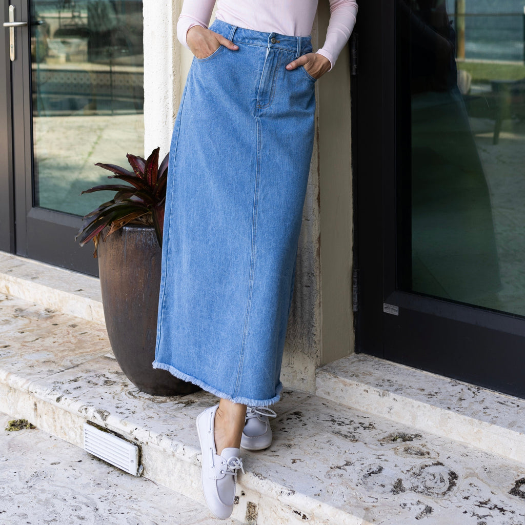 Aline Denim Skirt | Blue
