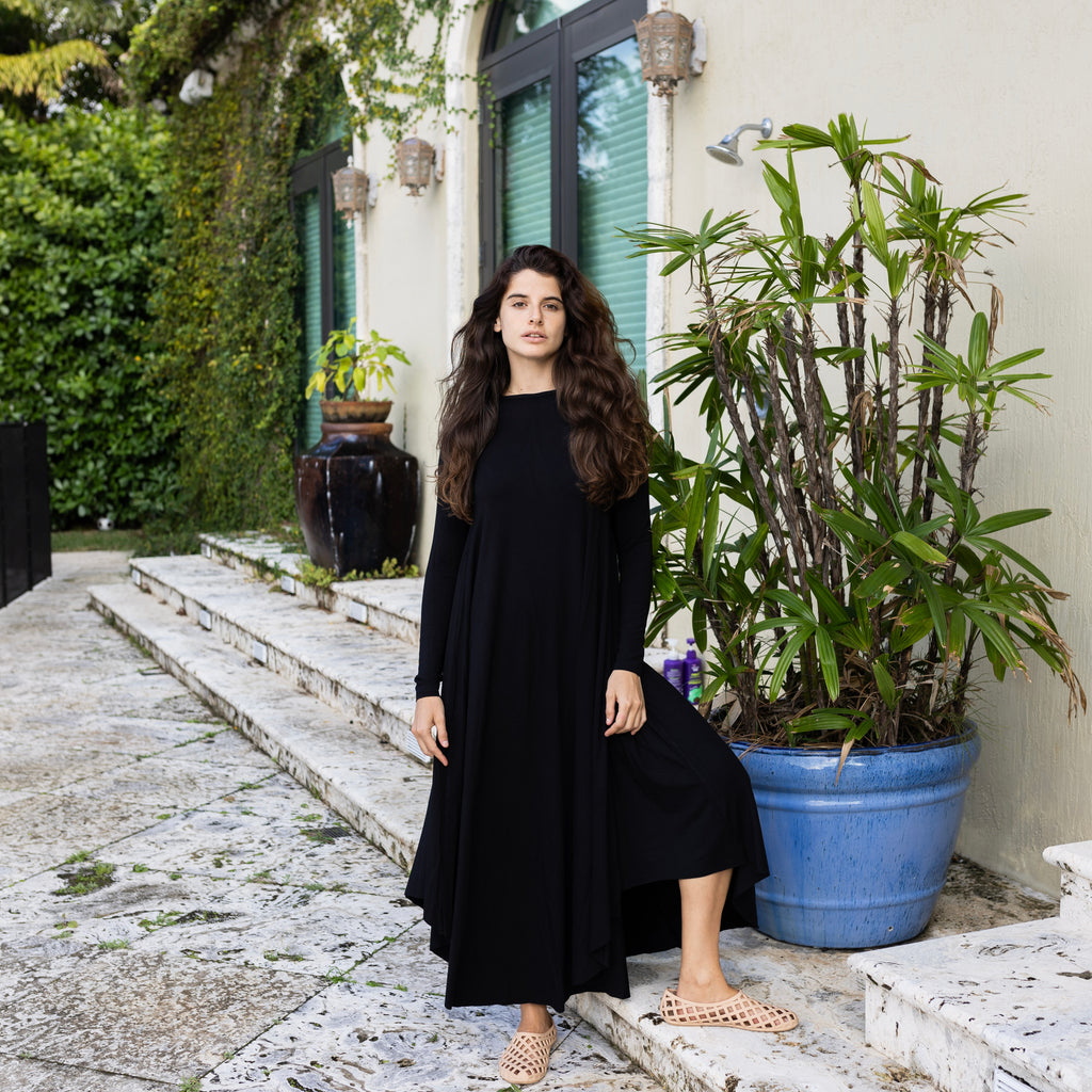 Midi Maxi Dress | Black