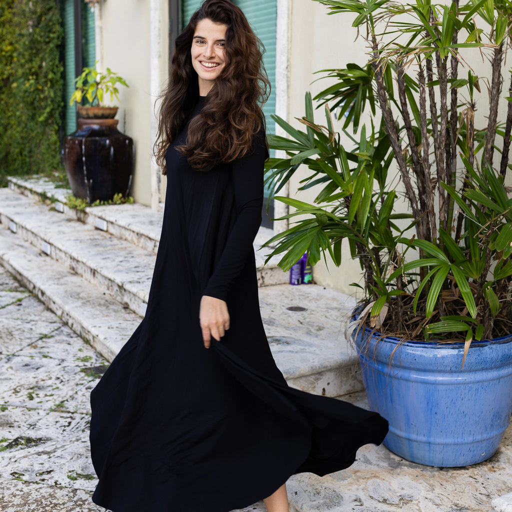 Midi Maxi Dress | Black