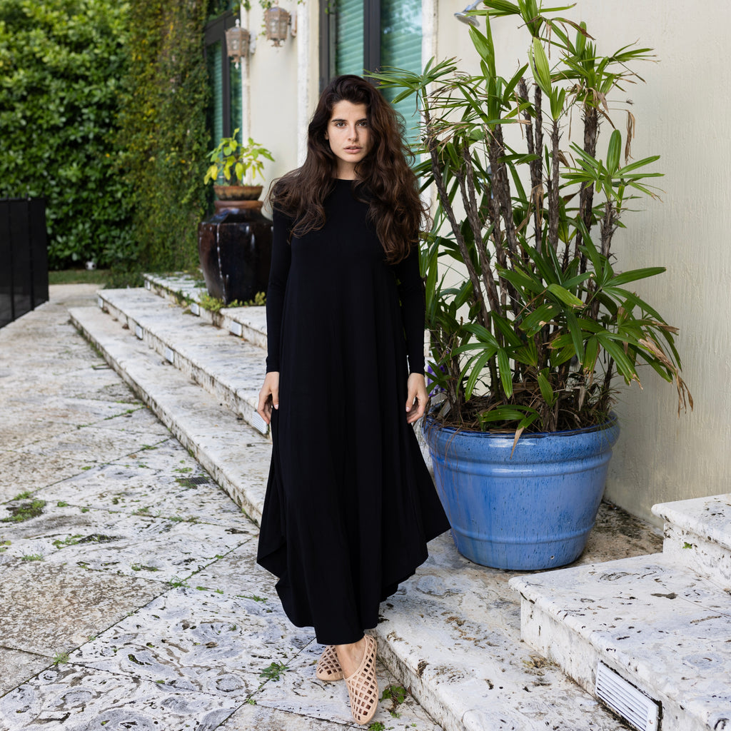 Midi Maxi Dress | Black