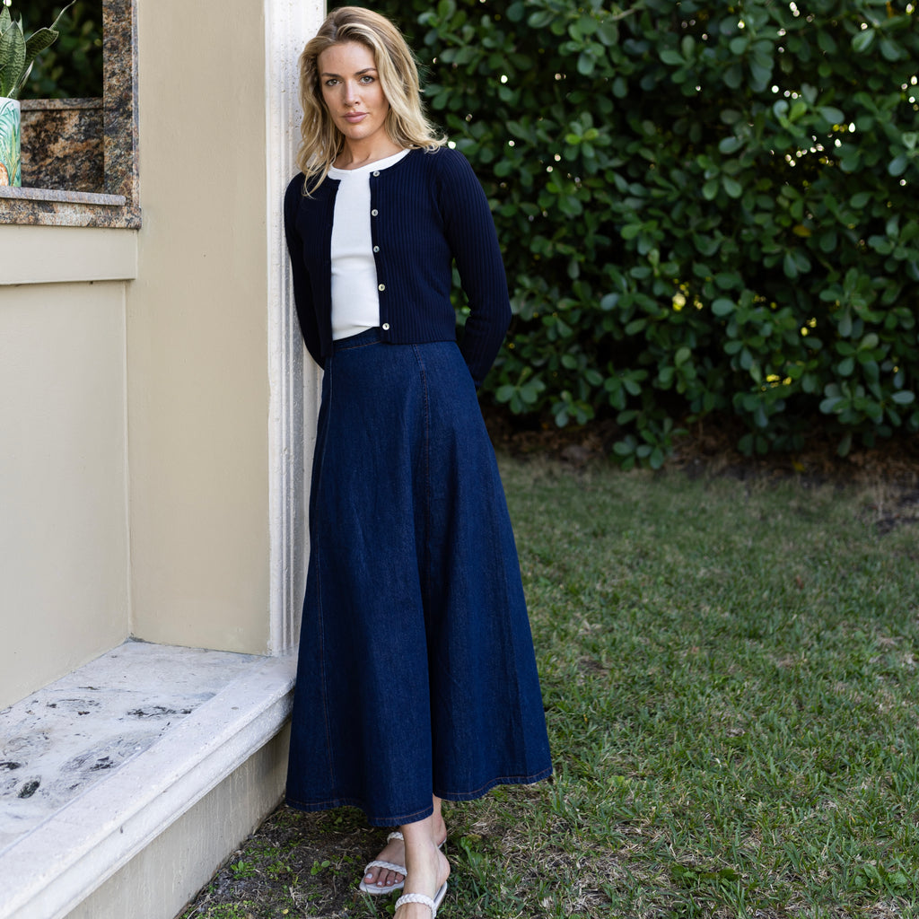 Knit Cardigan | Navy
