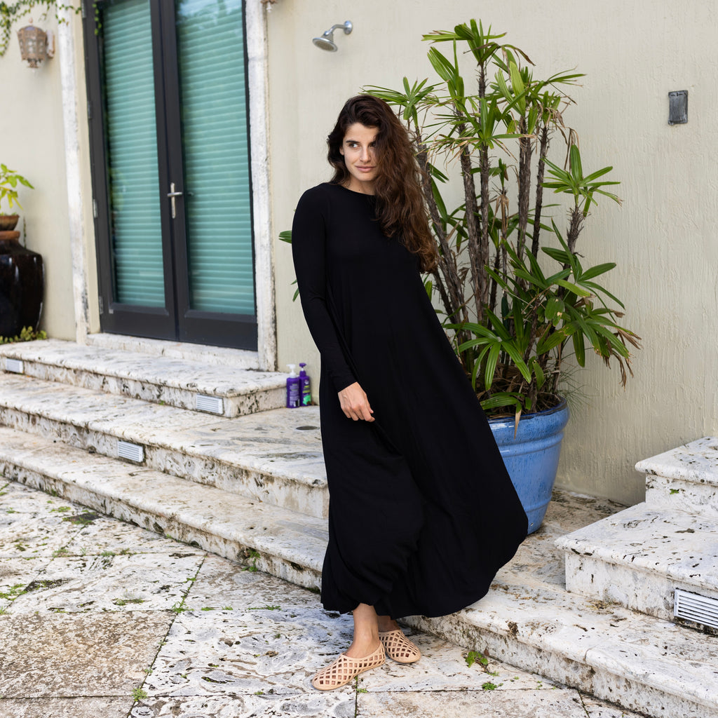 Midi Maxi Dress | Black