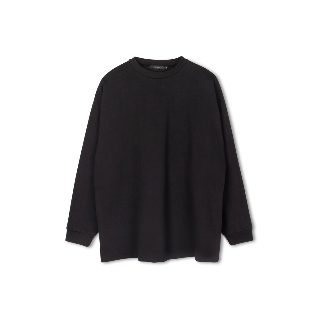 Long Crewneck Tee | Black