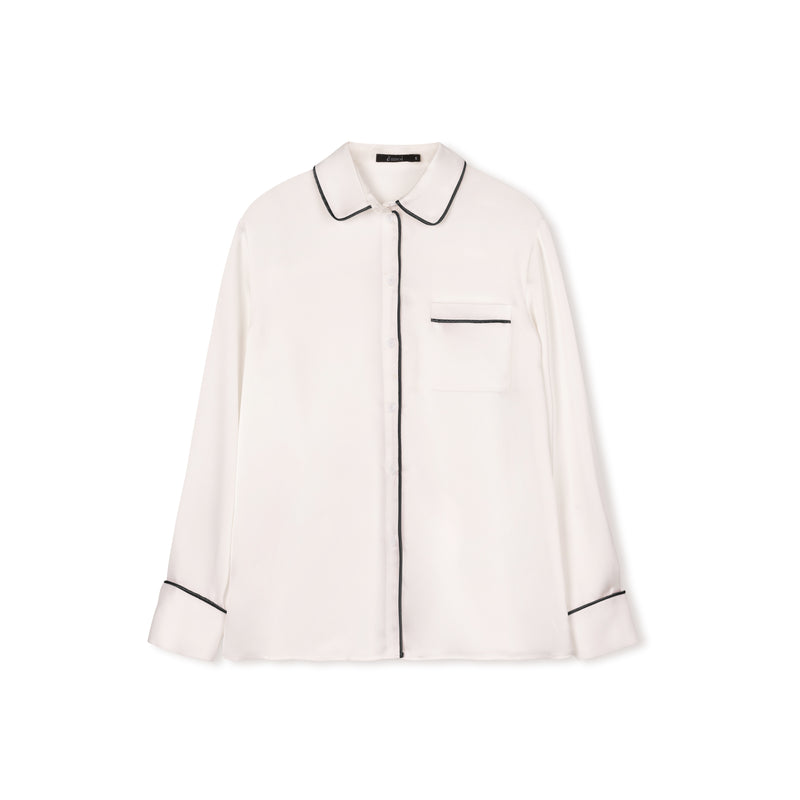 Silk Detailed Blouse | White