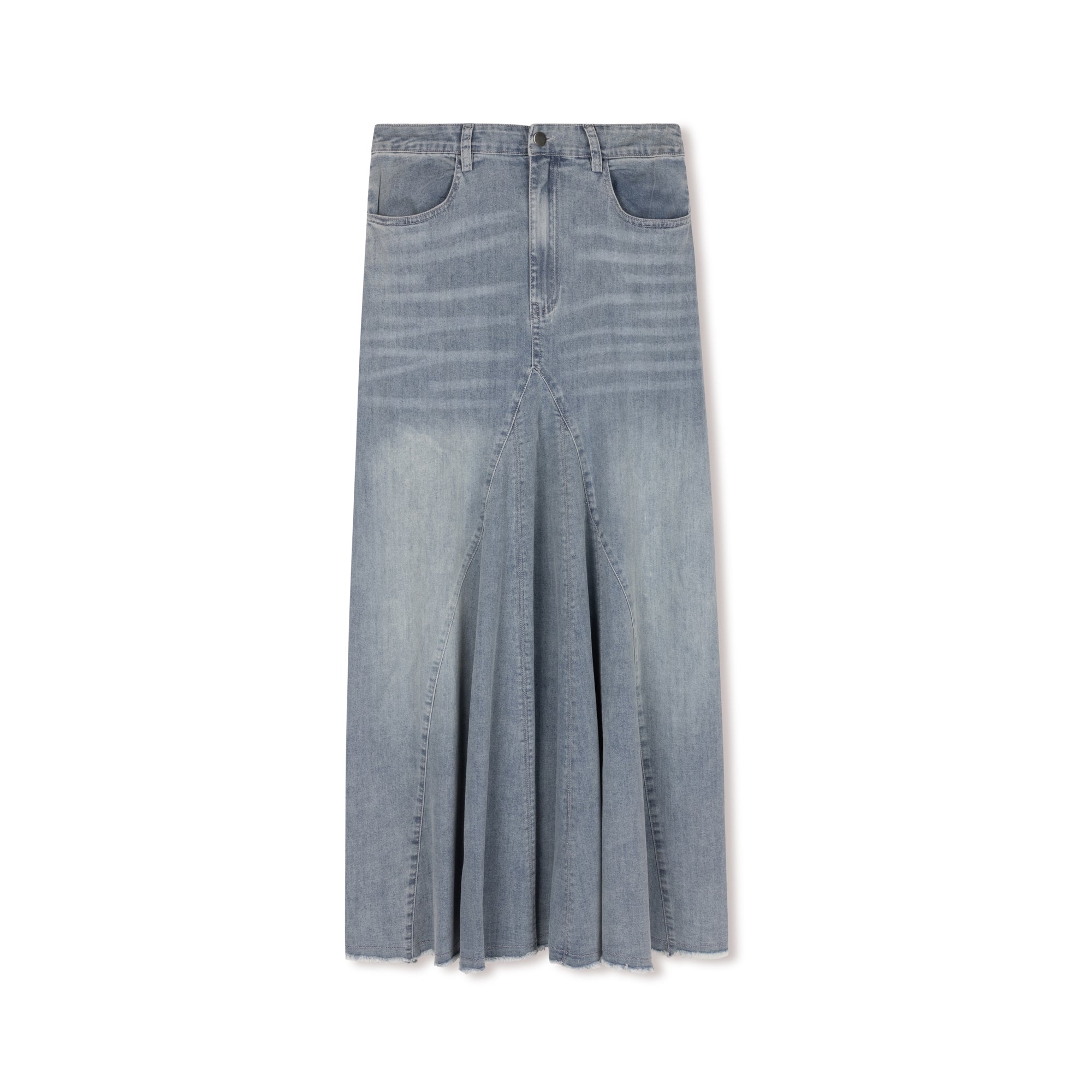 Flared Denim Skirt| Light Denim [Final Sale]