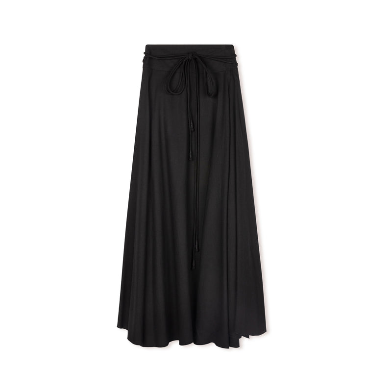 French Linen Skirt | Black