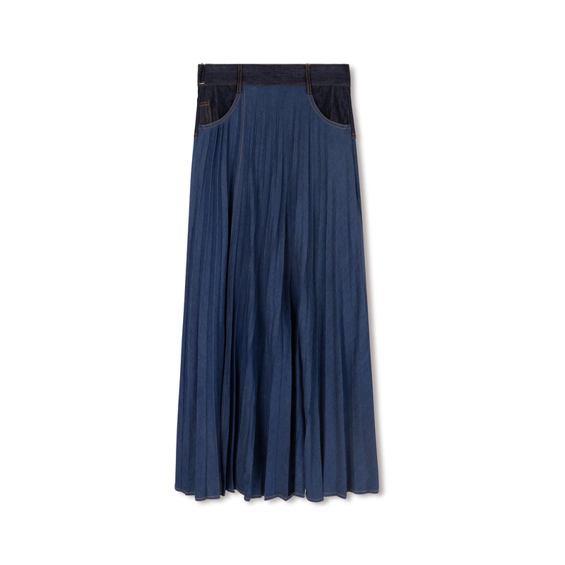 Denim Wrap Skirt | Blue