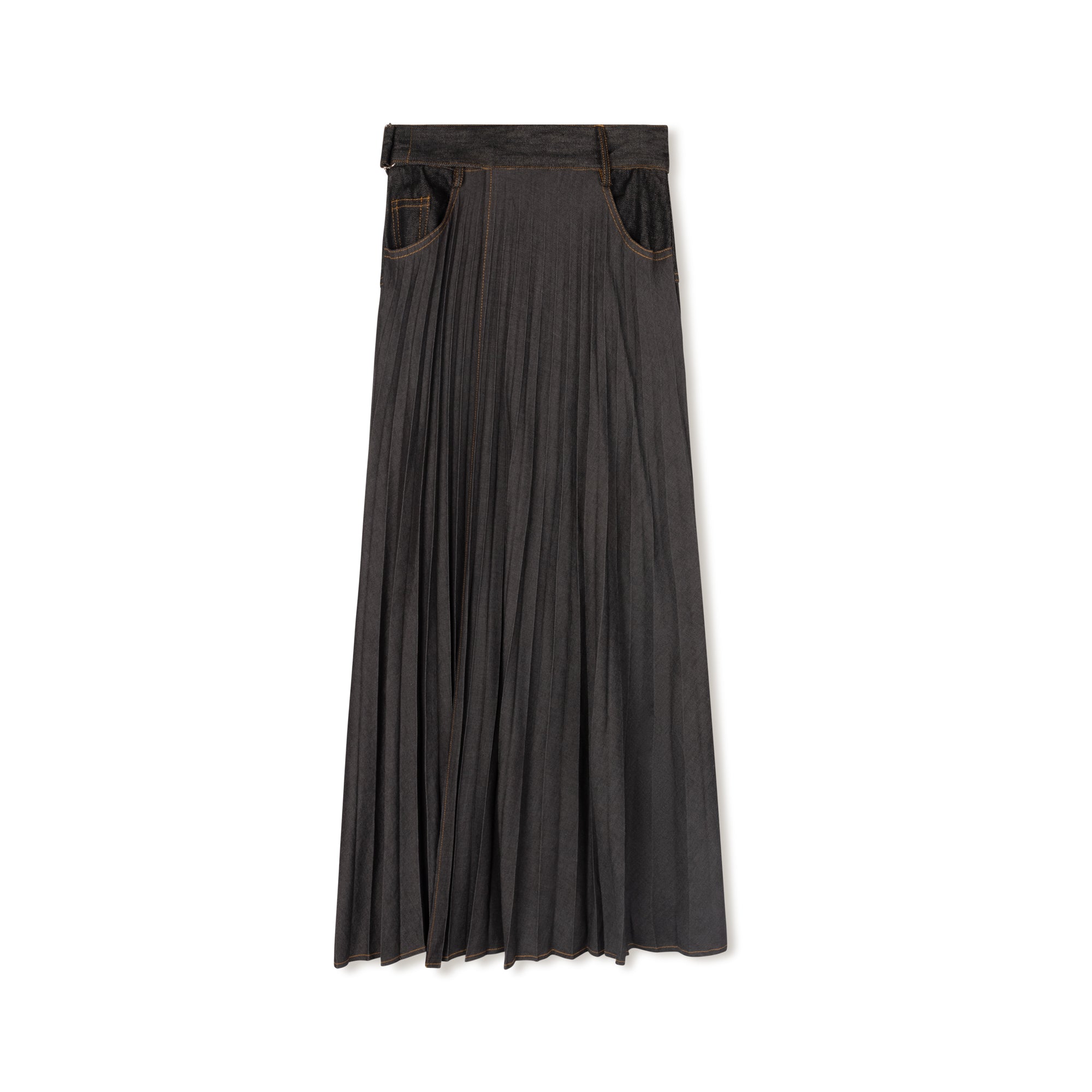 Denim Wrap Skirt | Black [Final Sale]