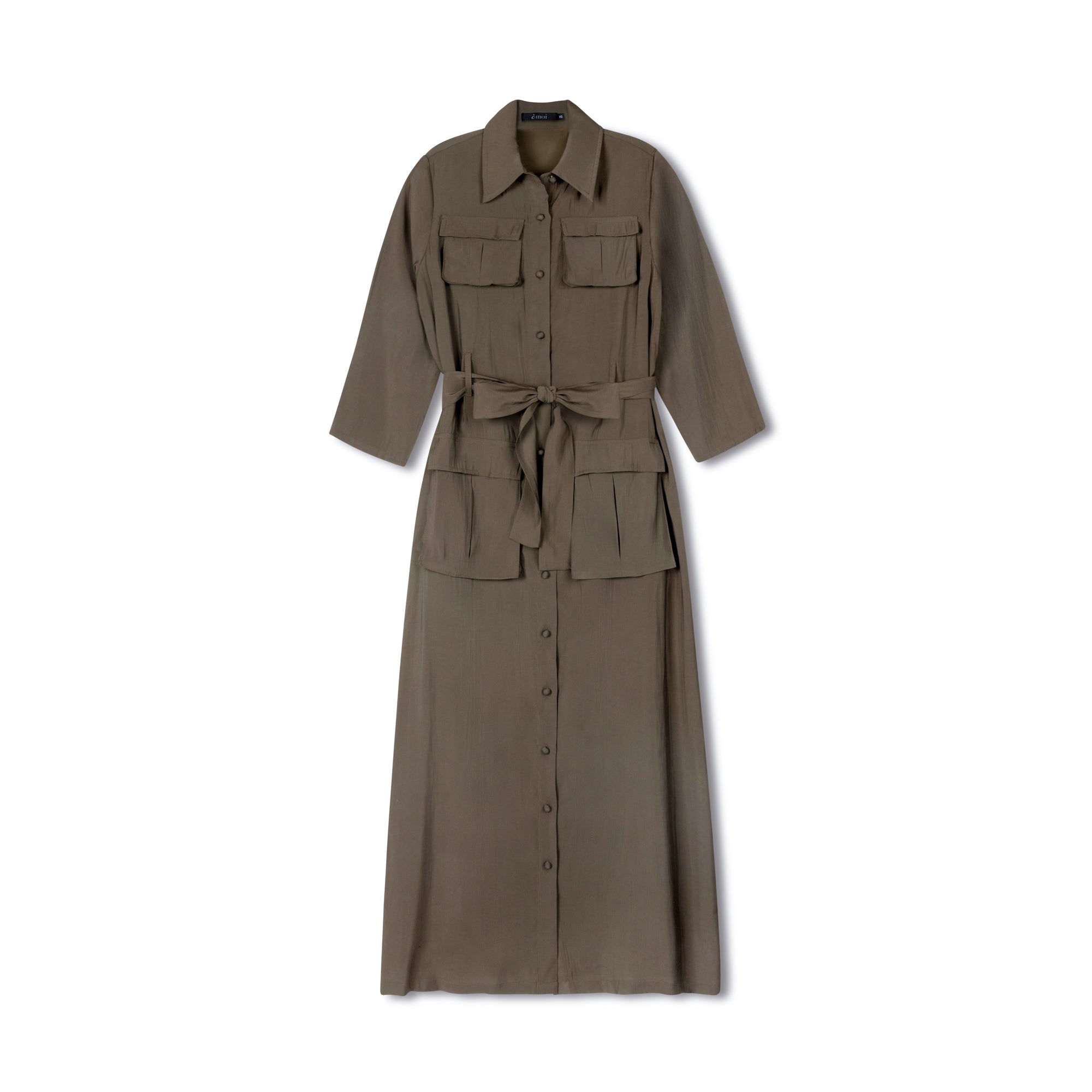 Belted Shirtdress | Brown [Final Sale]