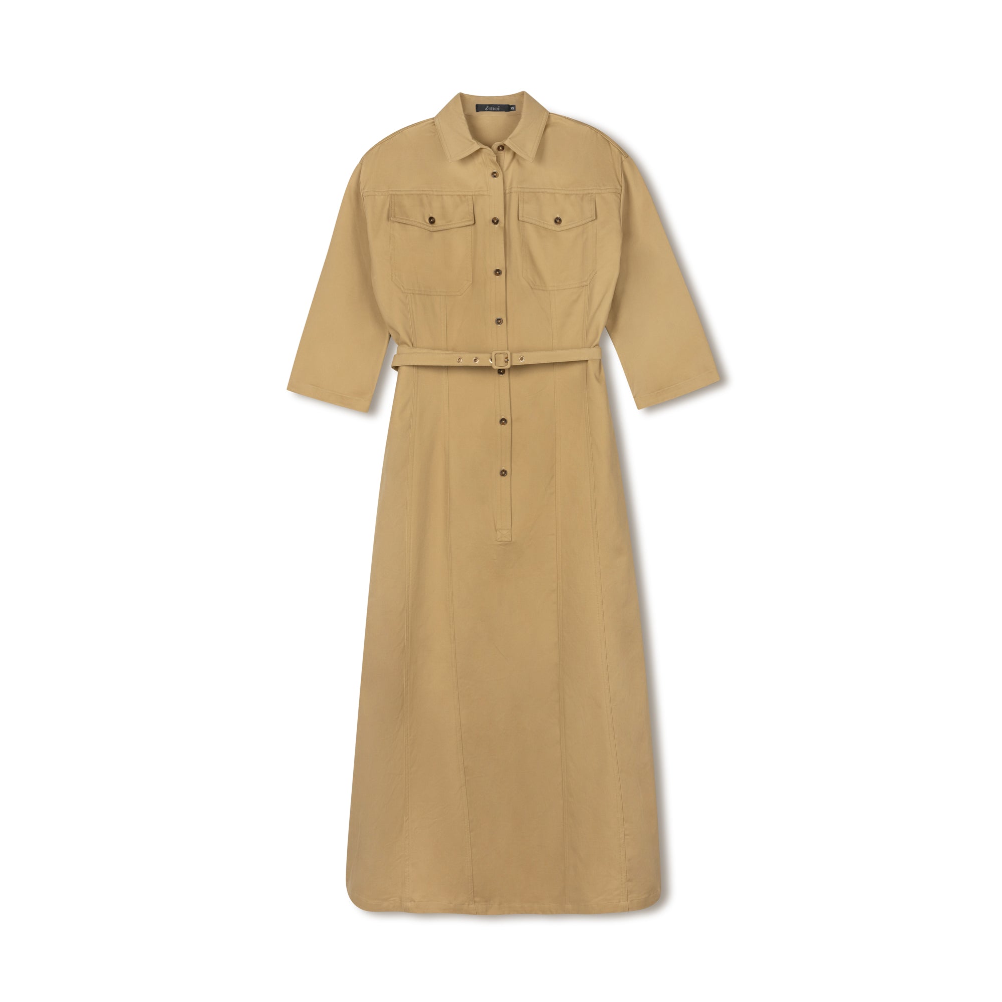 Aline Denim Dress | Khaki [Final Sale]