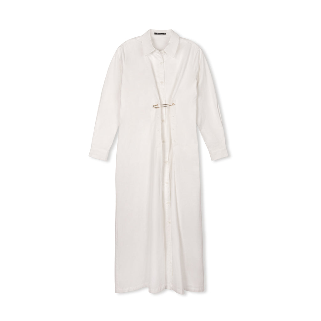 Overlay Pin Dress | White [Final Sale]