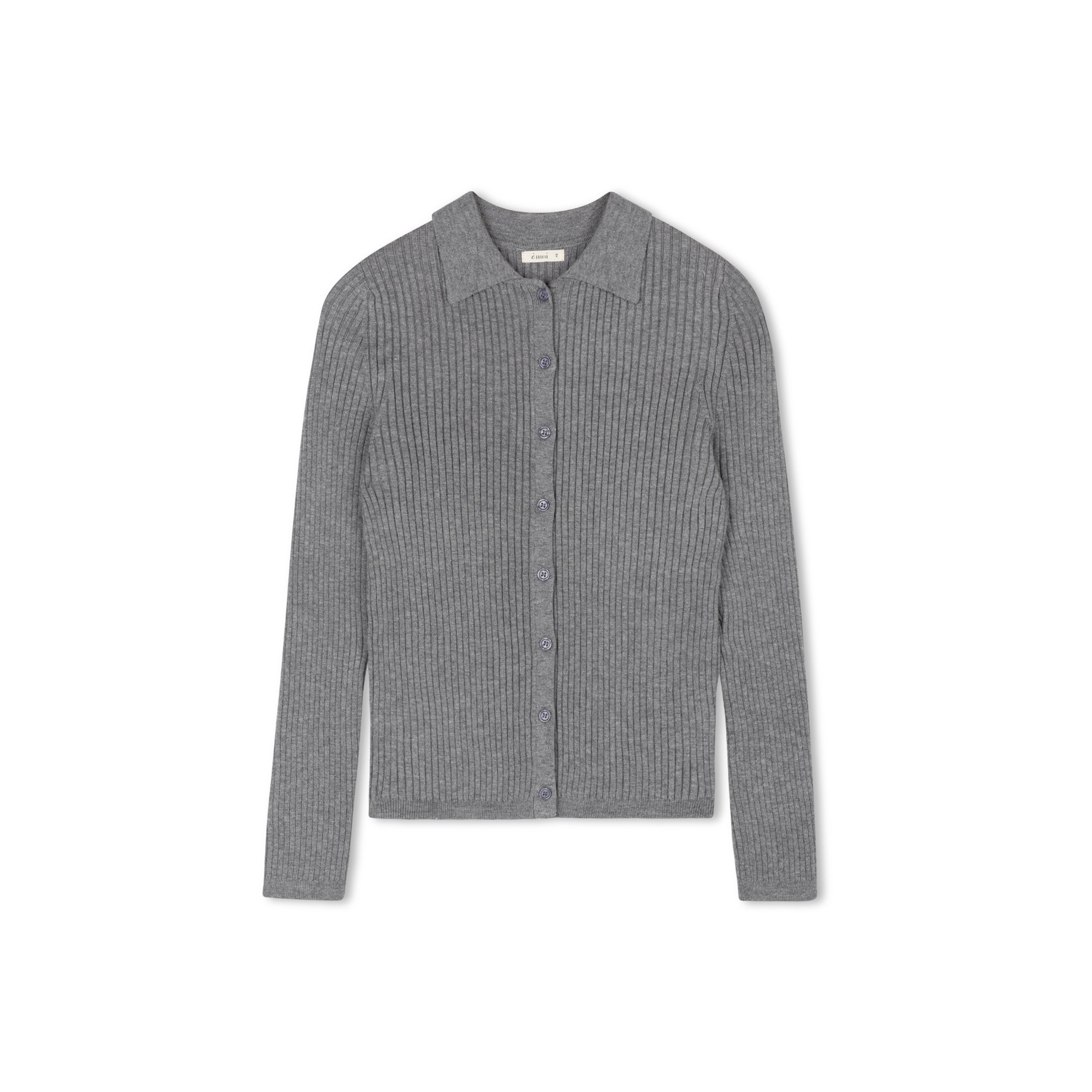 Rae Ribbed Cardigan | Heather Gray