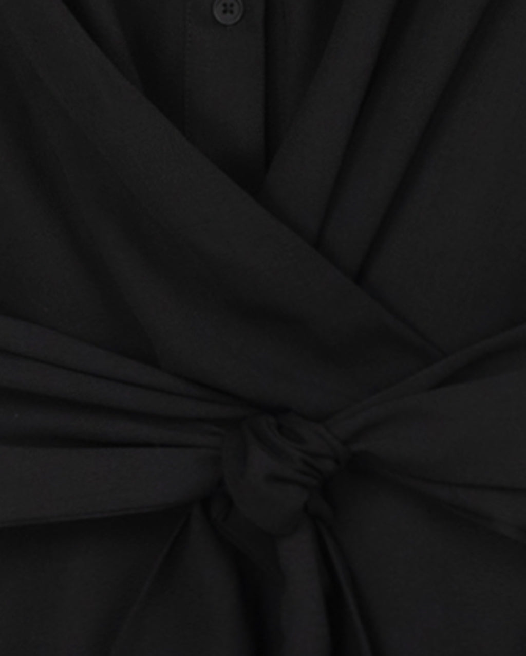 Wrap Front Shirtdress | Black
