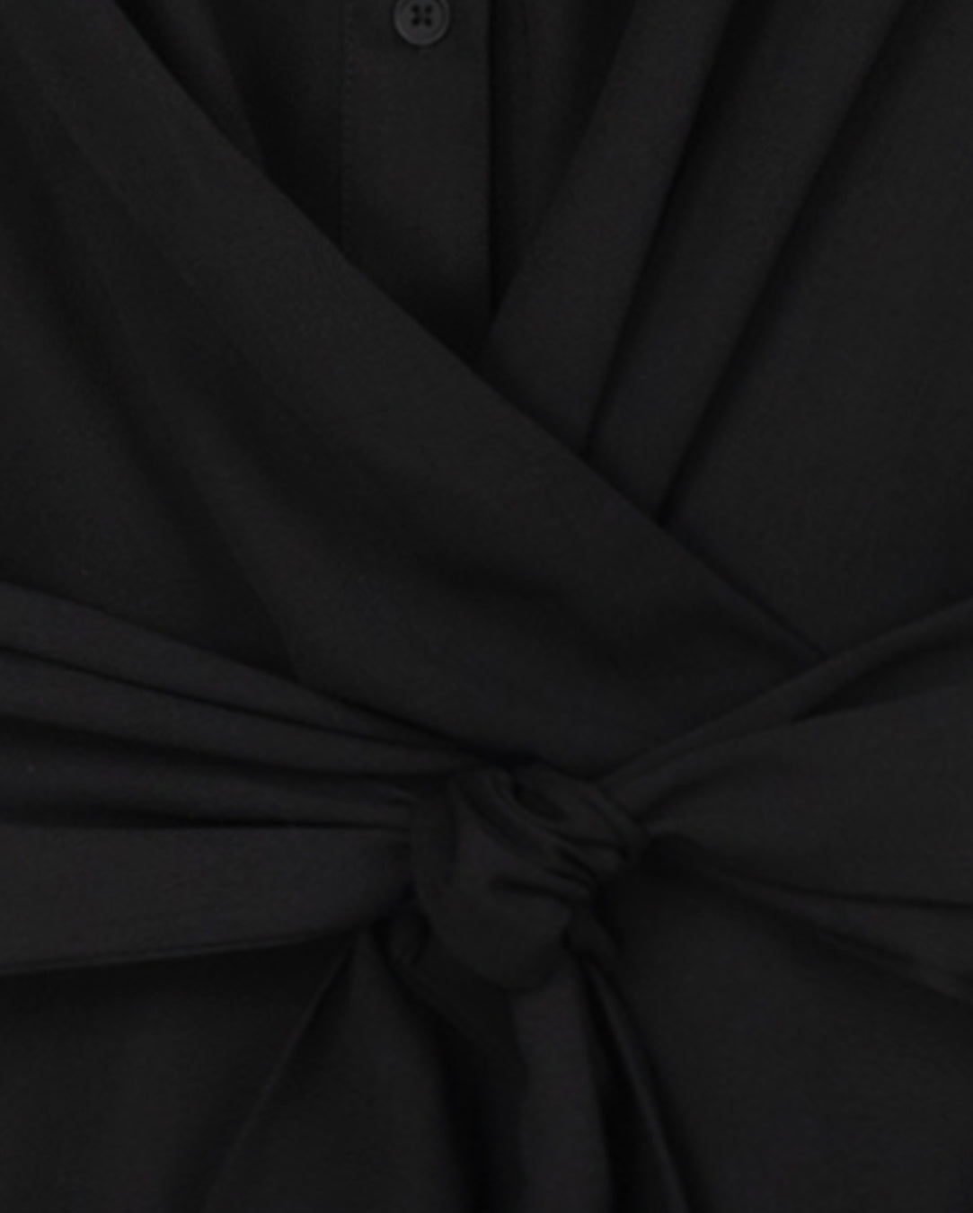 Wrap Front Shirtdress | Black