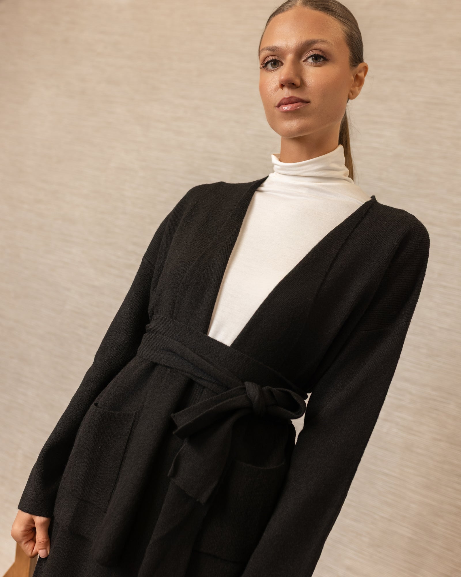 Belted Knit set | Black