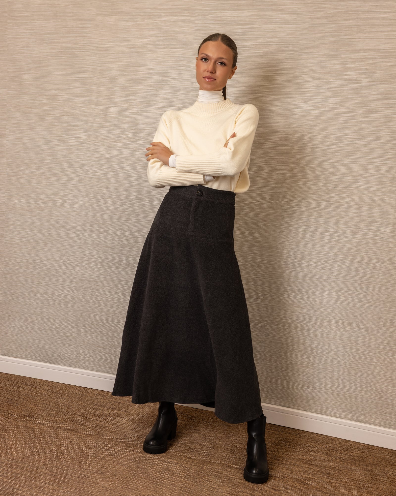 Yves Aline Maxi | Charcoal Gray