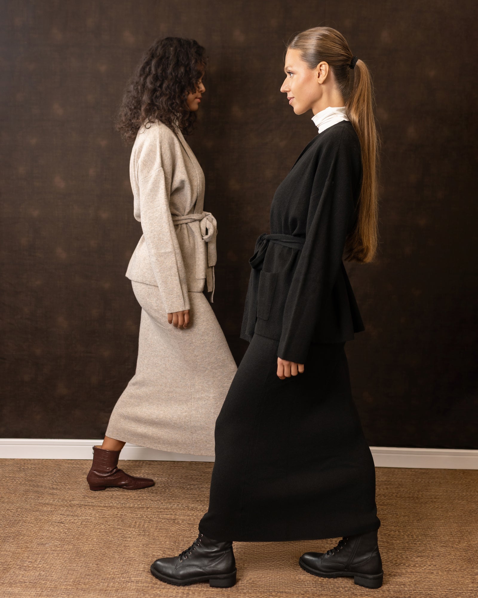 Belted Knit set | Black