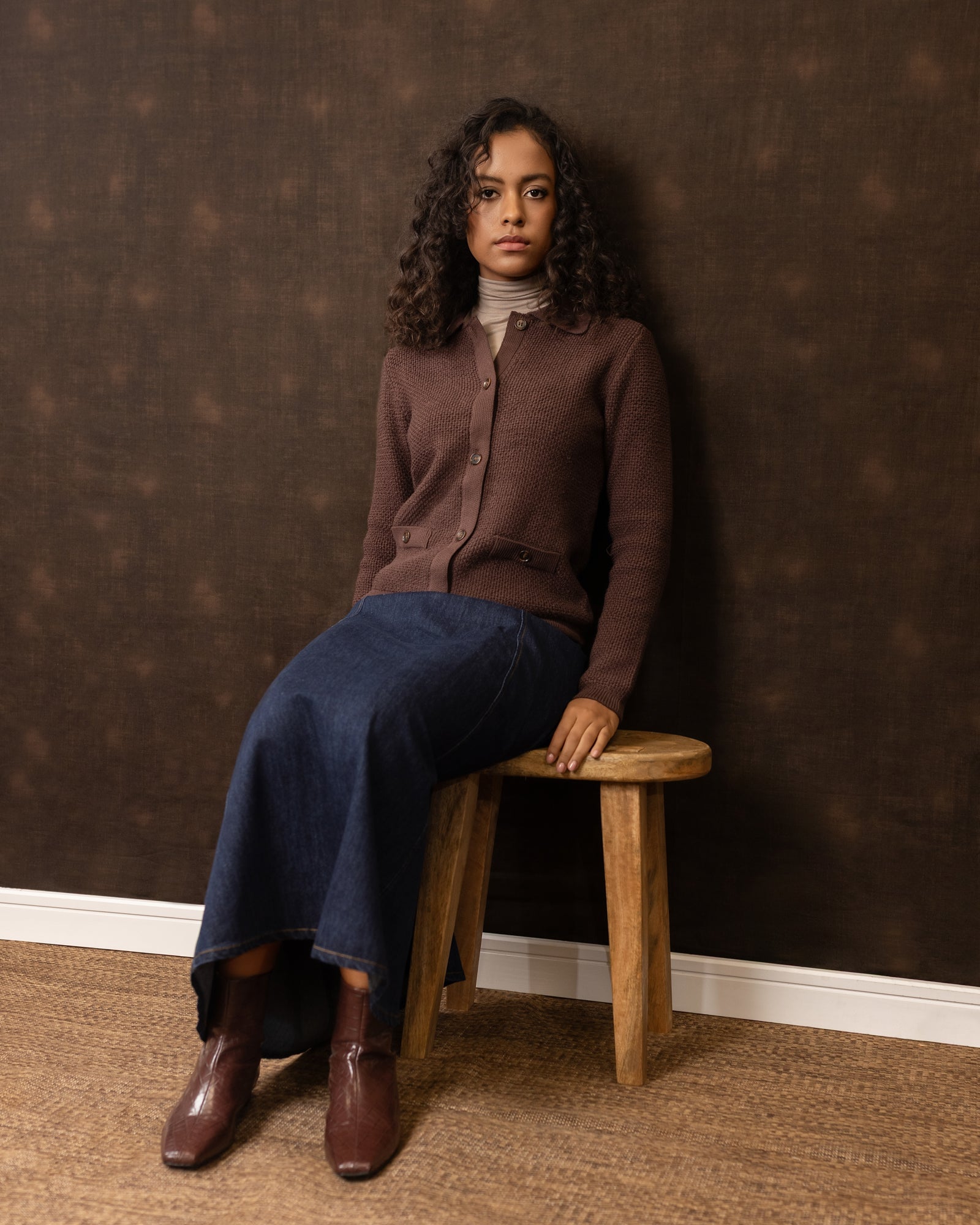 Gracie Knit Cardigan | Brown