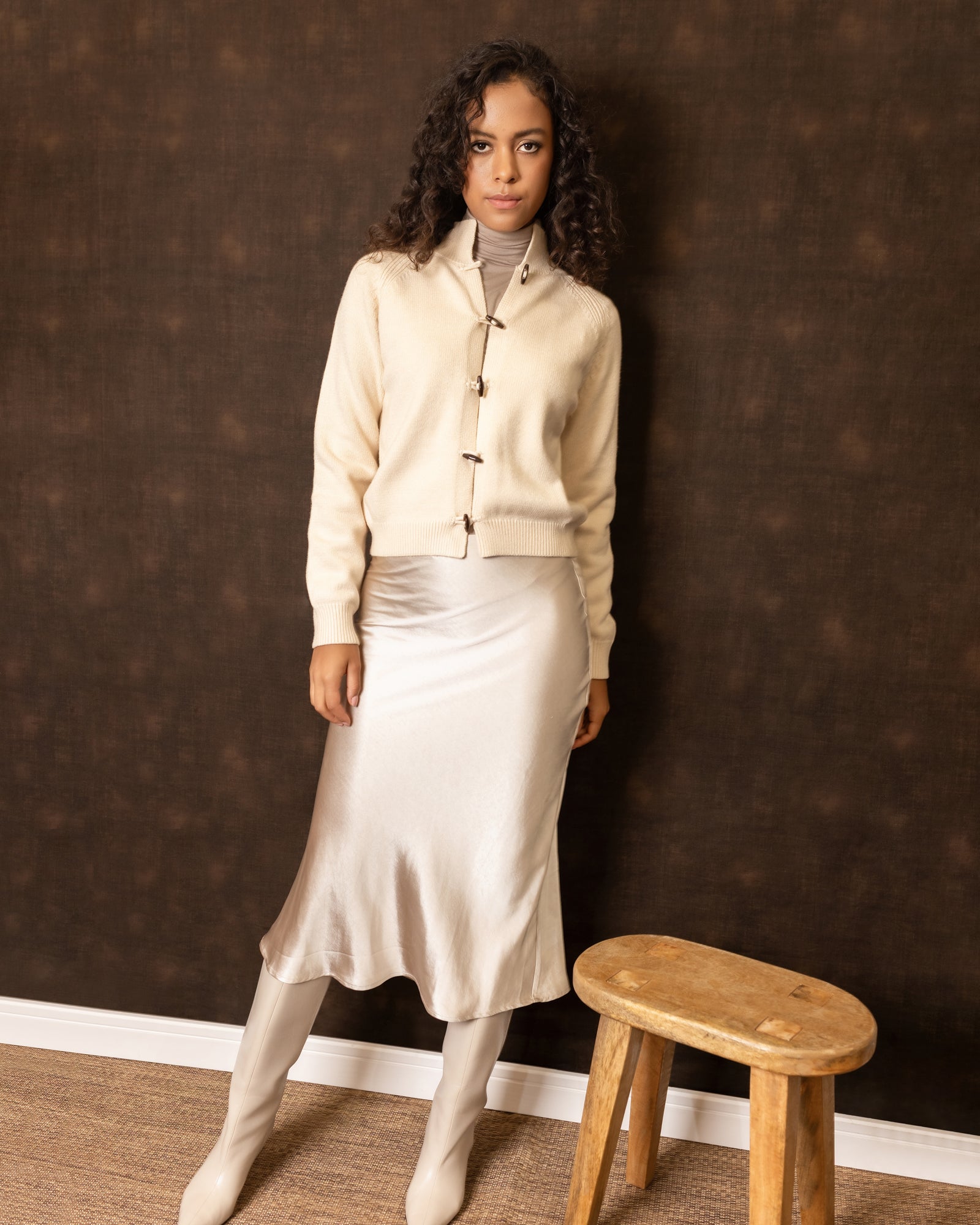 Midi Slip Skirt | Champagne [Final Sale] – C'Moi