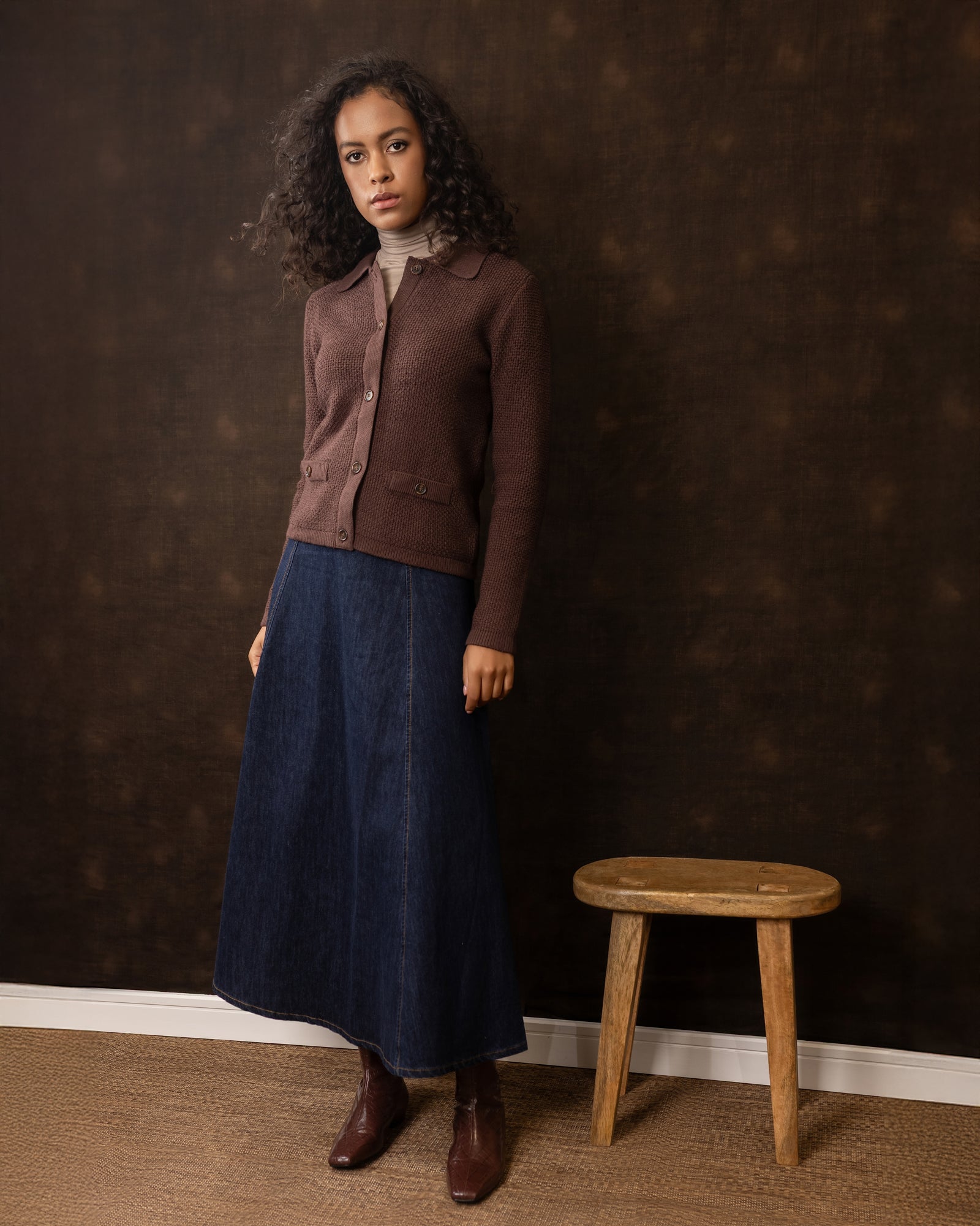 Gracie Knit Cardigan | Brown