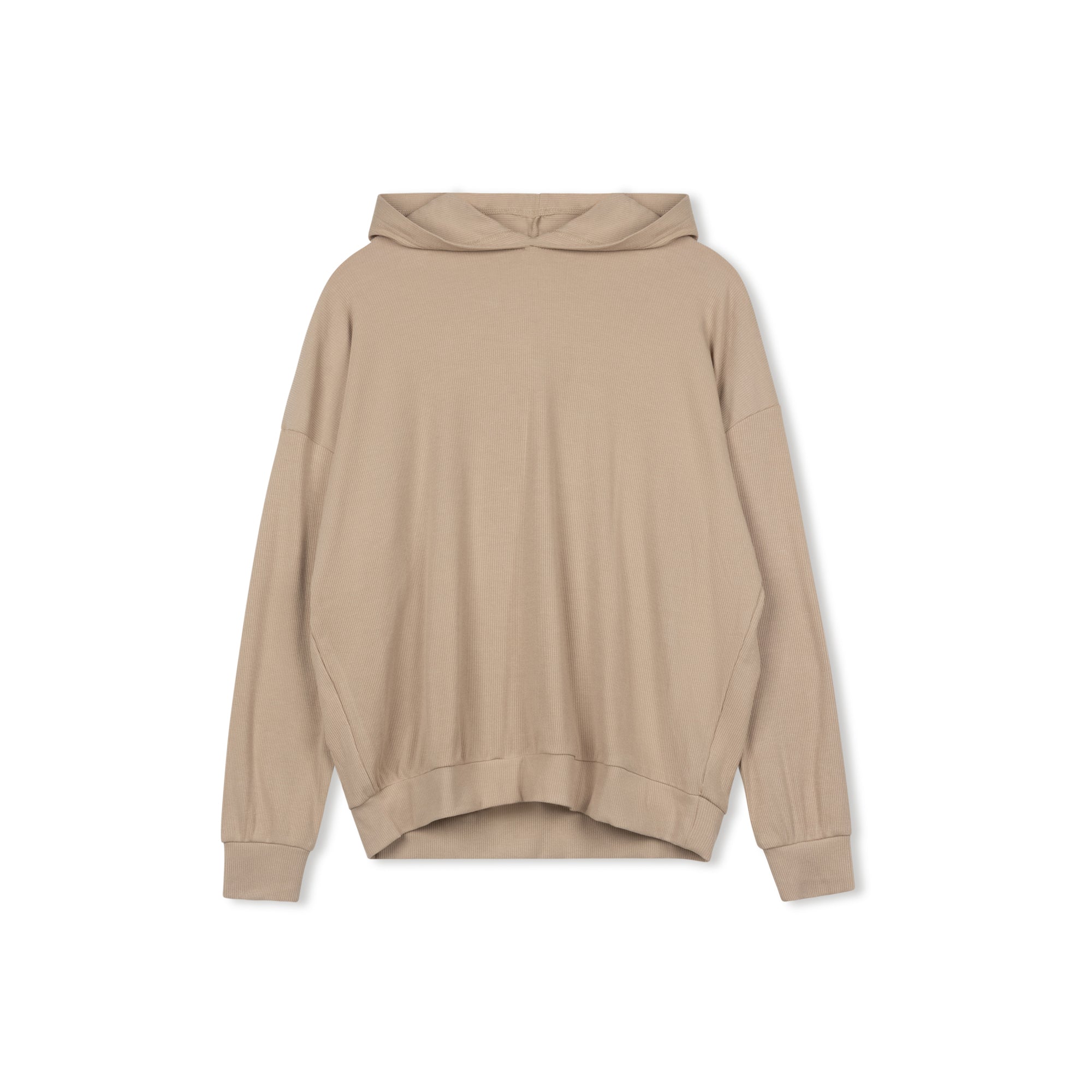 Ribbed Hoodie | Taupe