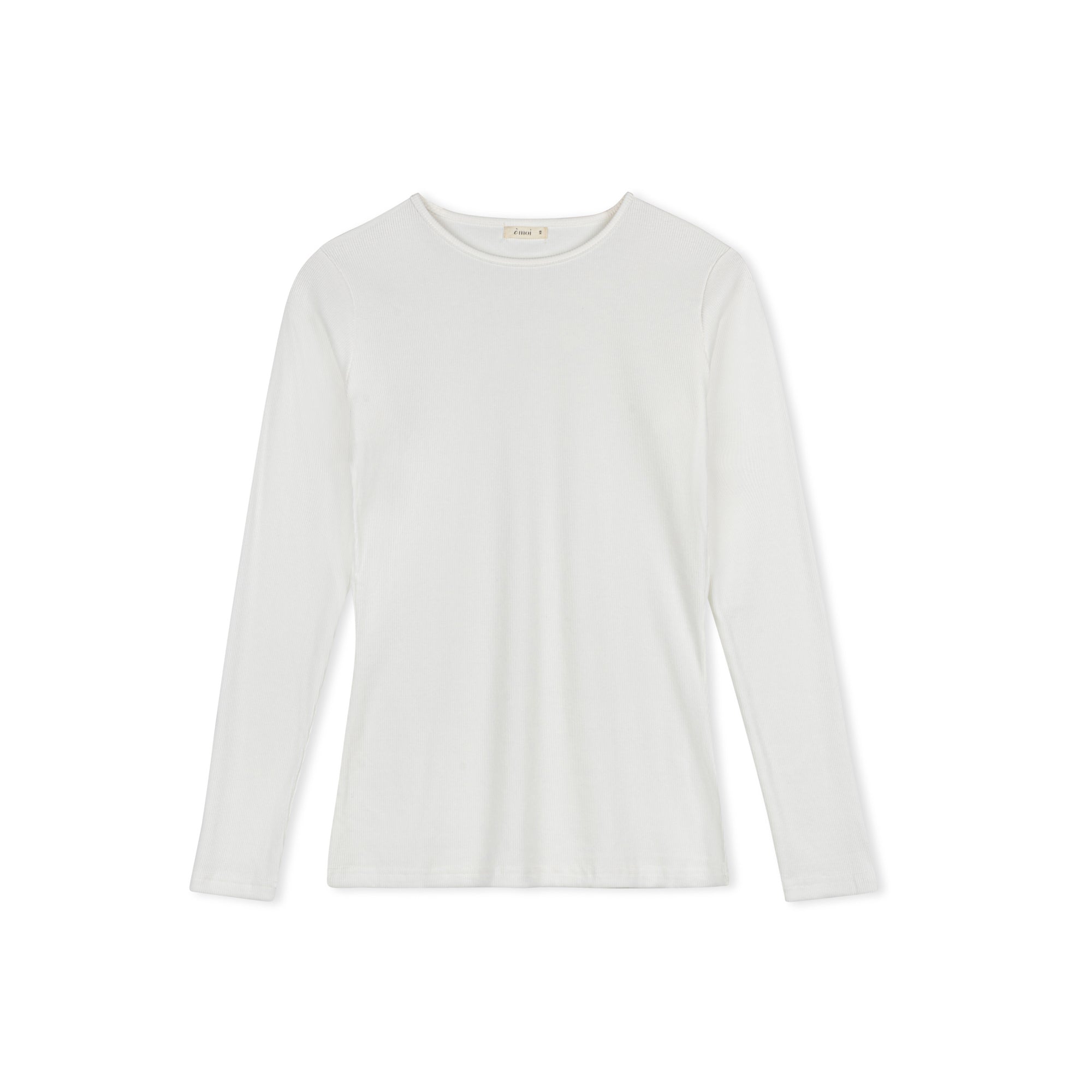 Ribbed Crewneck Tee | White